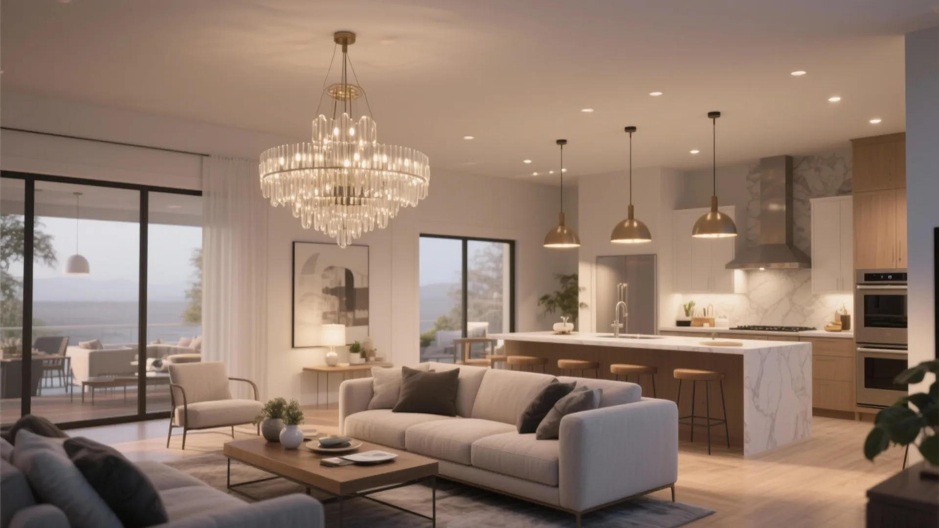 5. Statement Lighting Zones