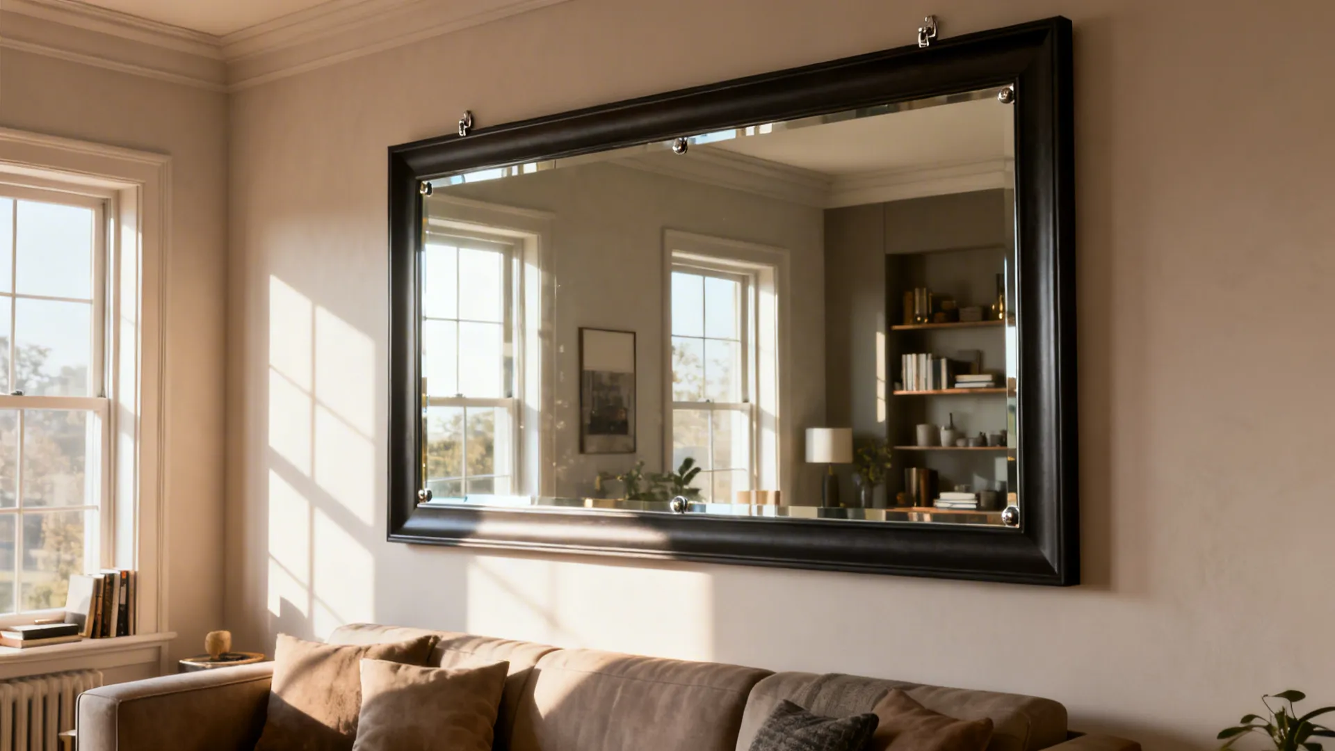 4. Statement Mirror or Reflective Surfaces