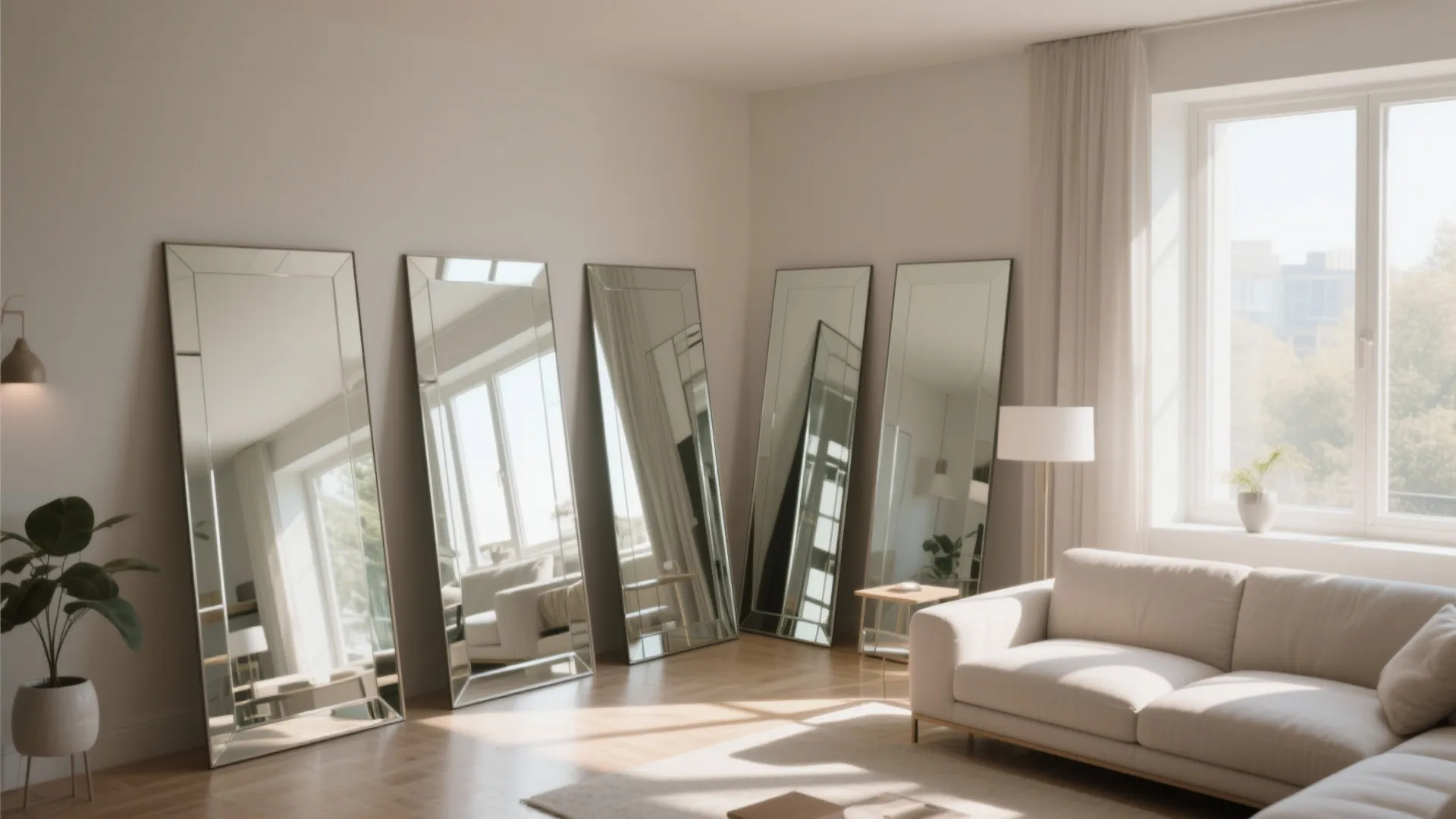 9. Statement Mirror Arrangement