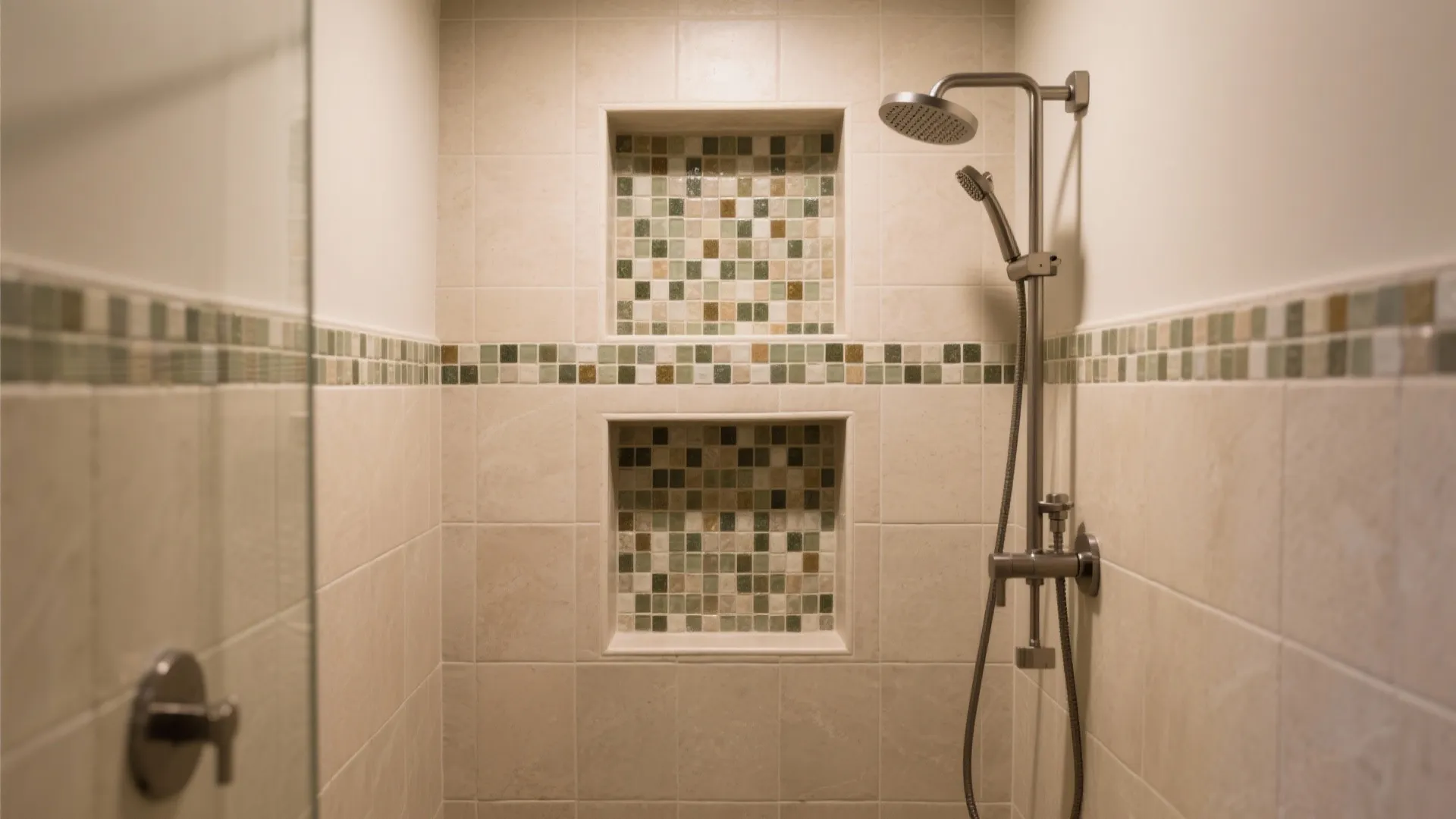 Statement niche and accent band instead of full retile