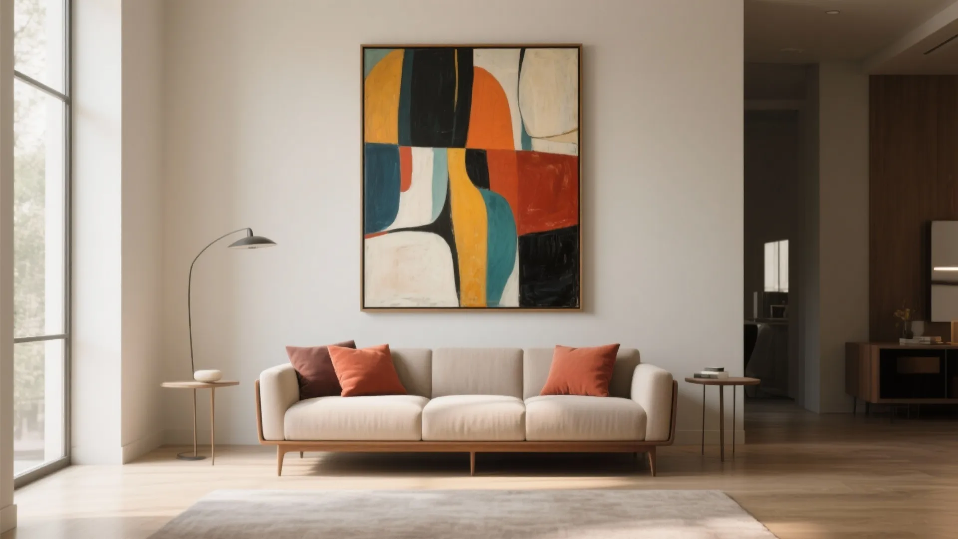 1. One large statement painting
