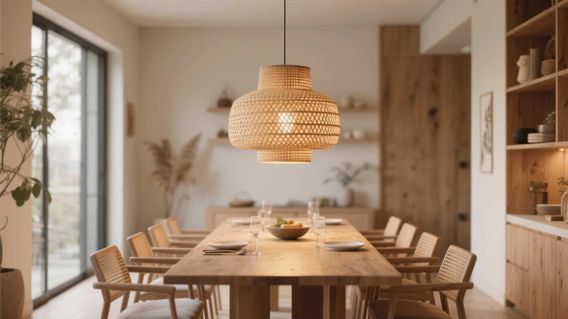 Statement Pendant Over Dining