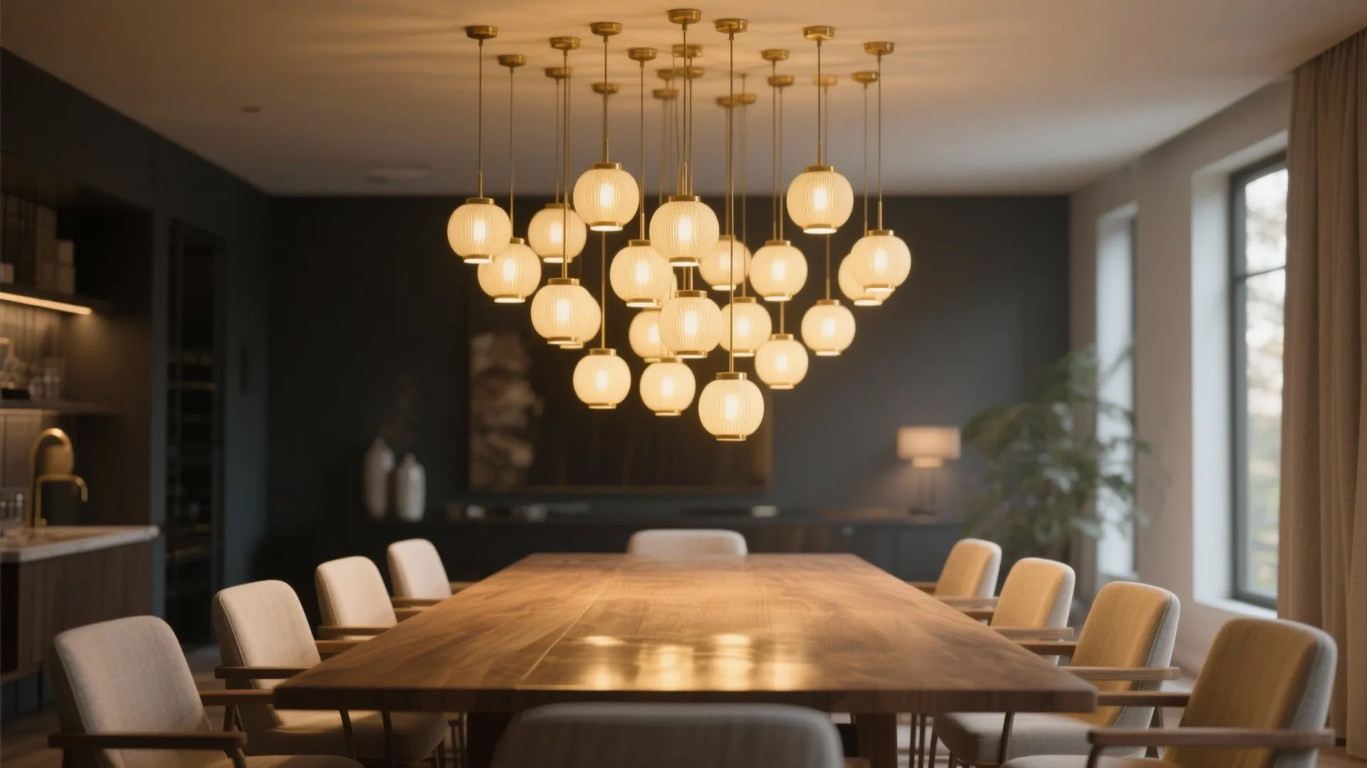 2. Statement pendant (or cluster) at the right scale