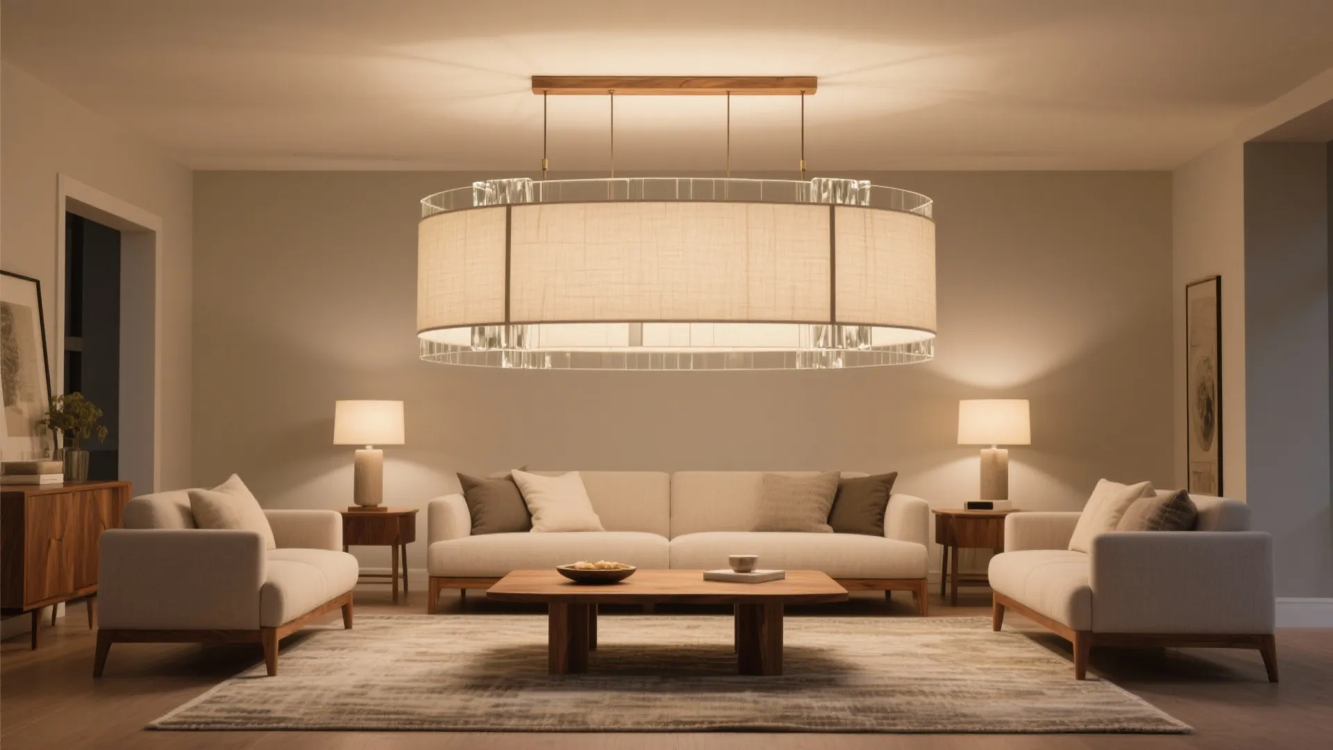 Scaled statement fixtures without the glare