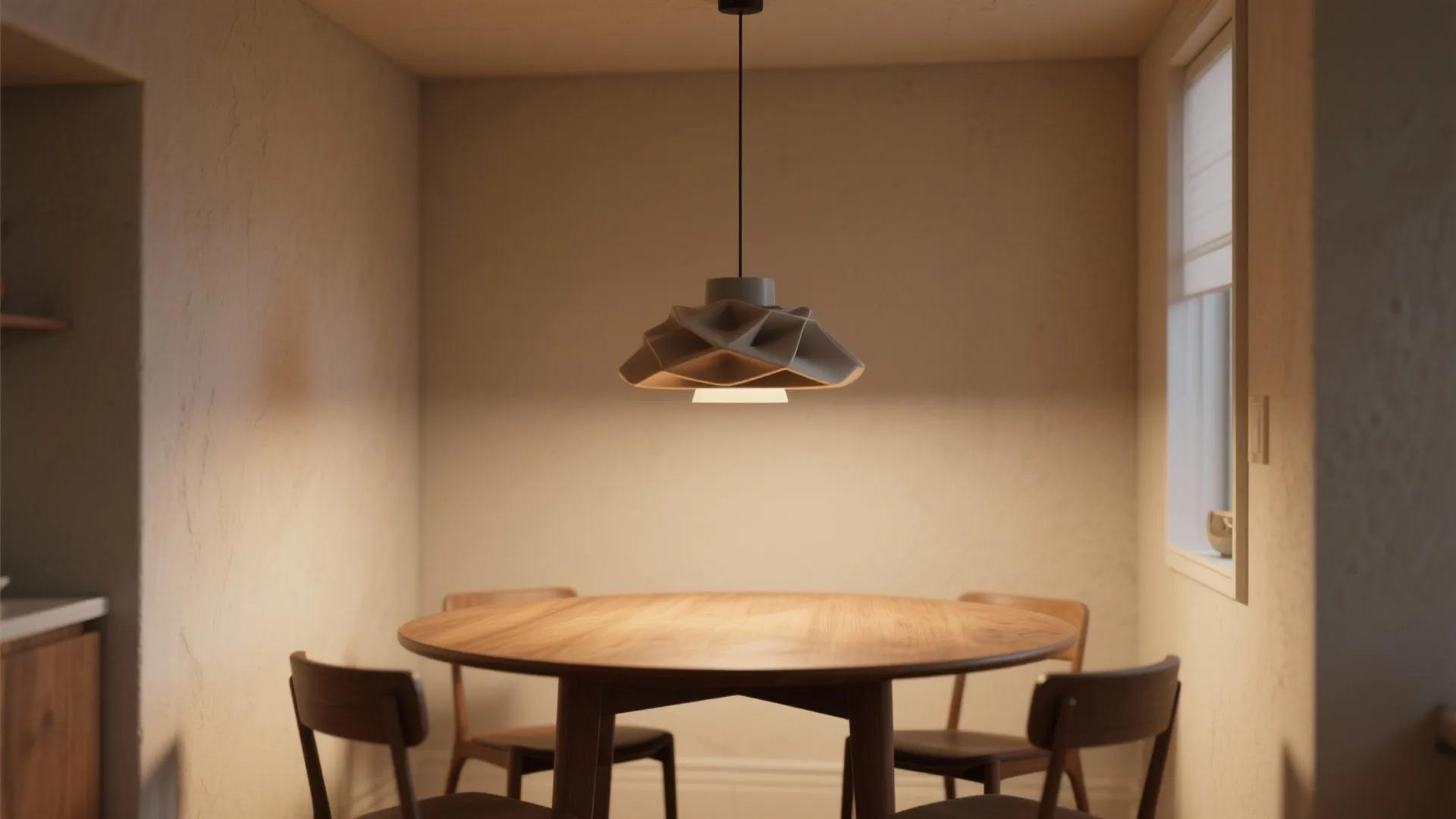 1. Statement Pendant over a Compact Table
