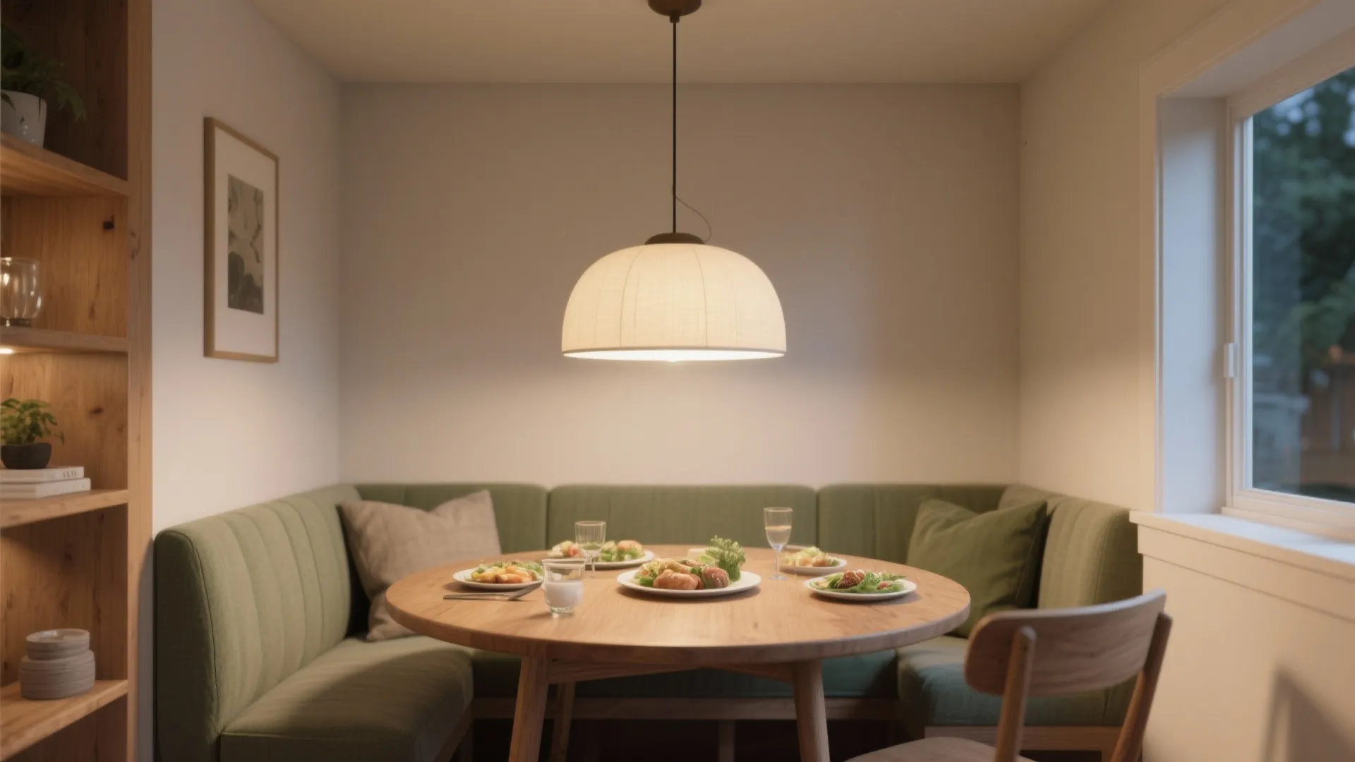 Statement pendant over the table