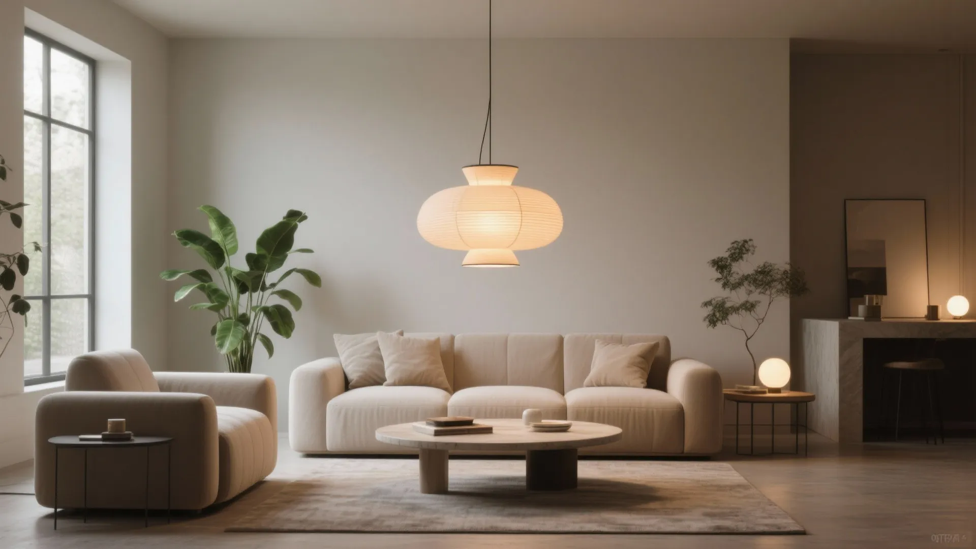 3. Statement pendant over a conversation area