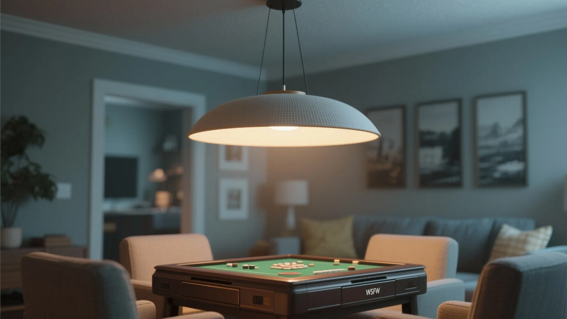 3. Statement pendants over activity zones