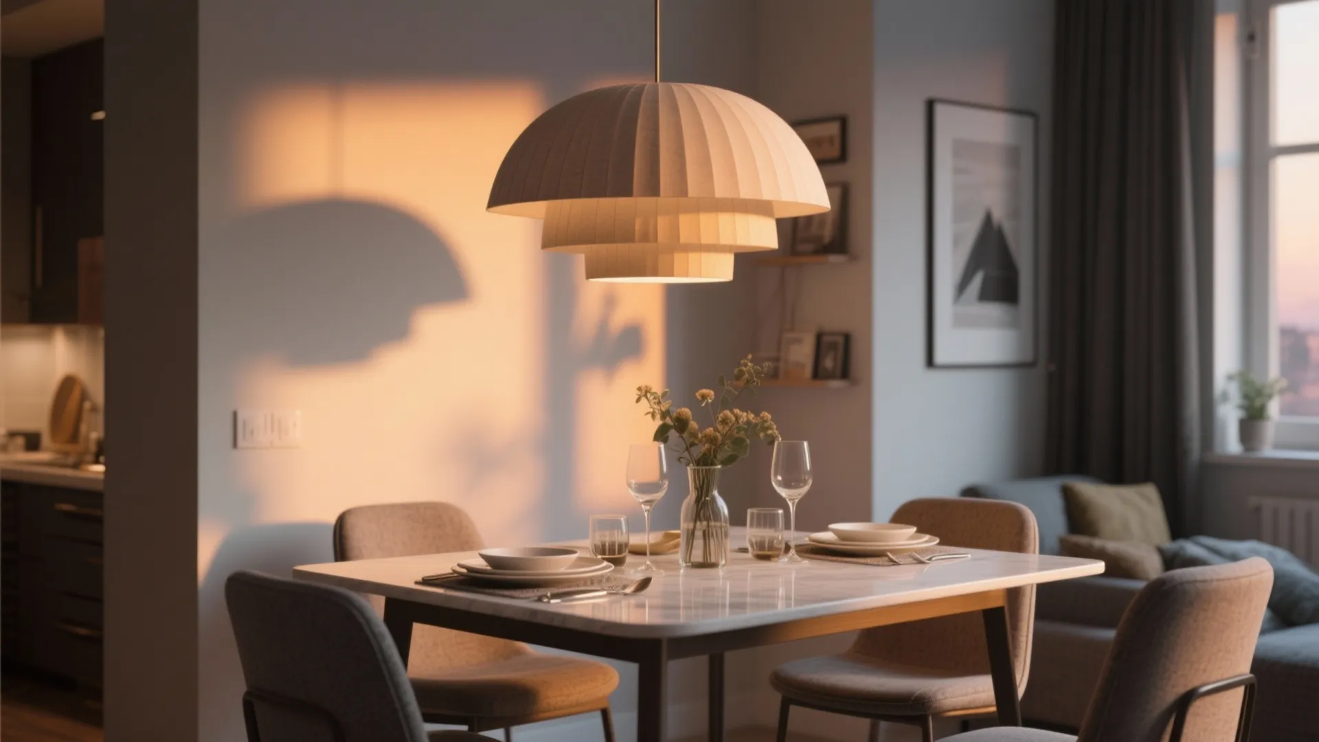 3. Statement Pendant Above the Dining Table