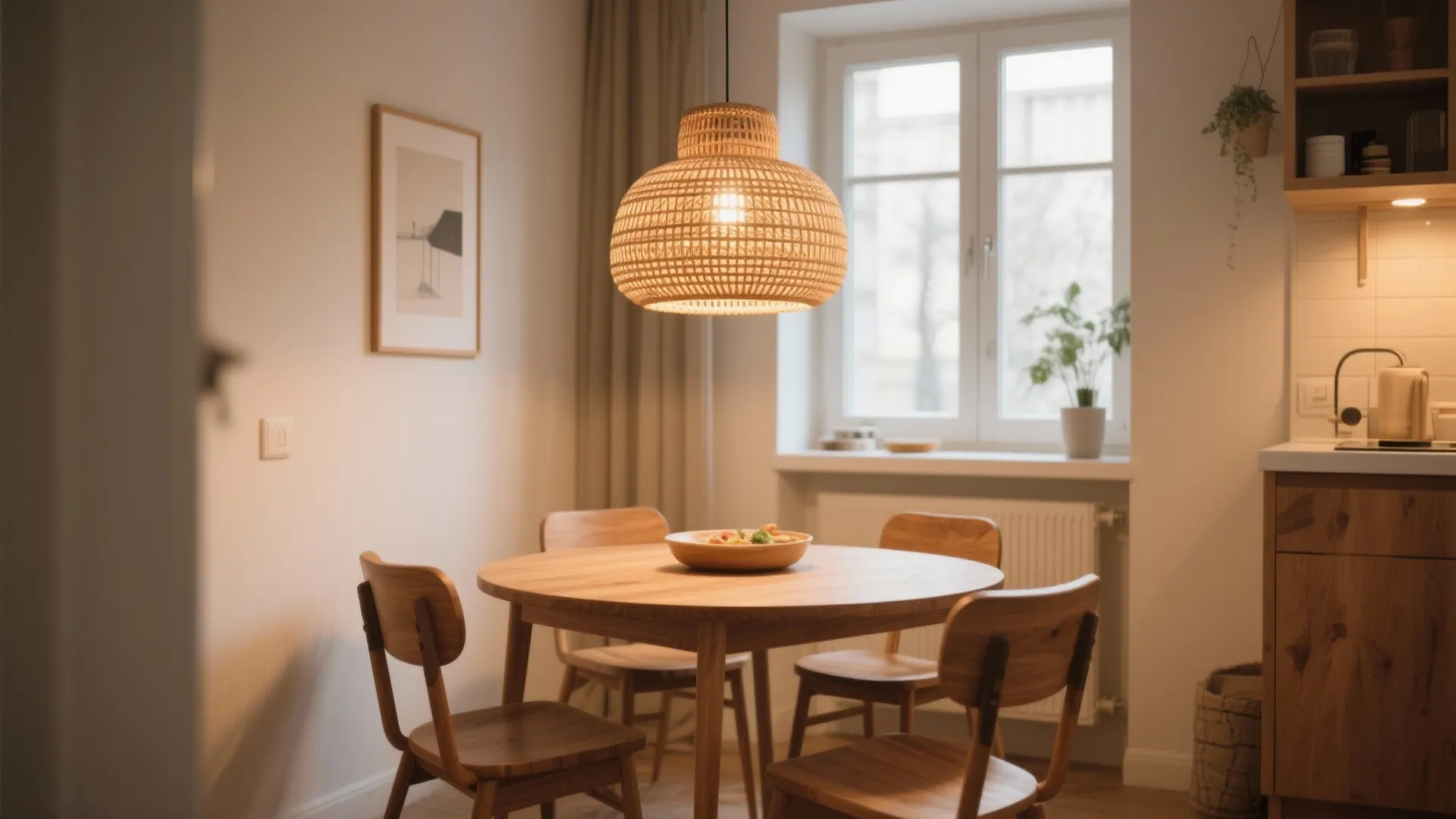 Statement Pendant in the Dining Corner