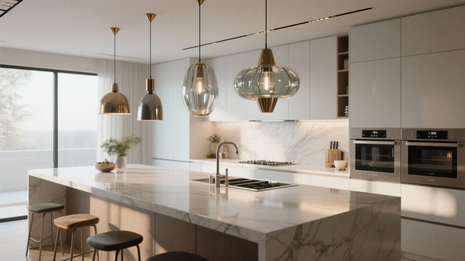 3. Statement Pendants Over the Island