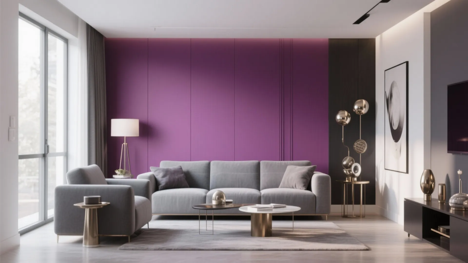 2. Statement Purple Wall