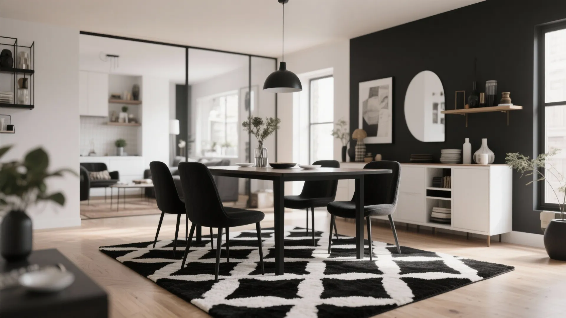 #9 Statement Rug in Black & Ivory