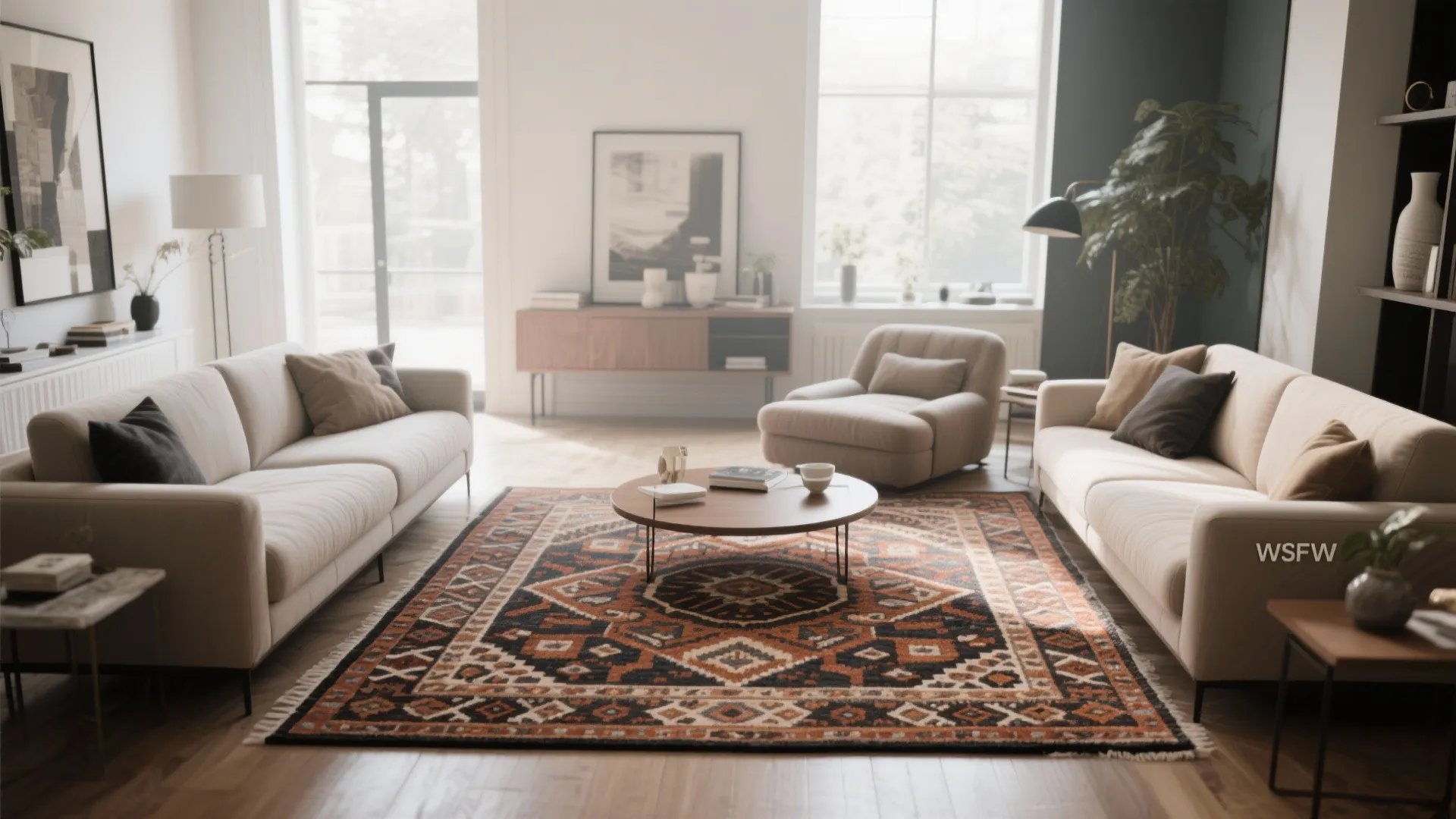 9. Statement Rug to Anchor the Room