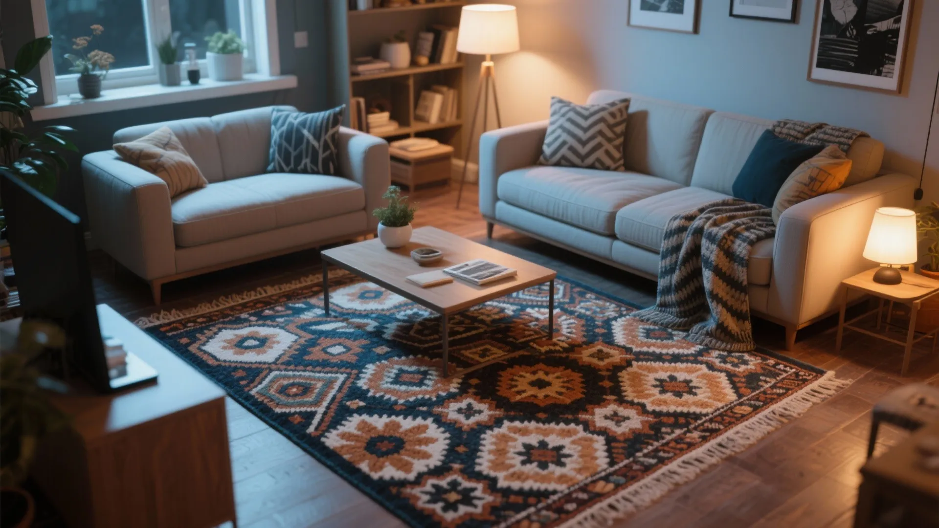 Statement Rug as a Focal Point