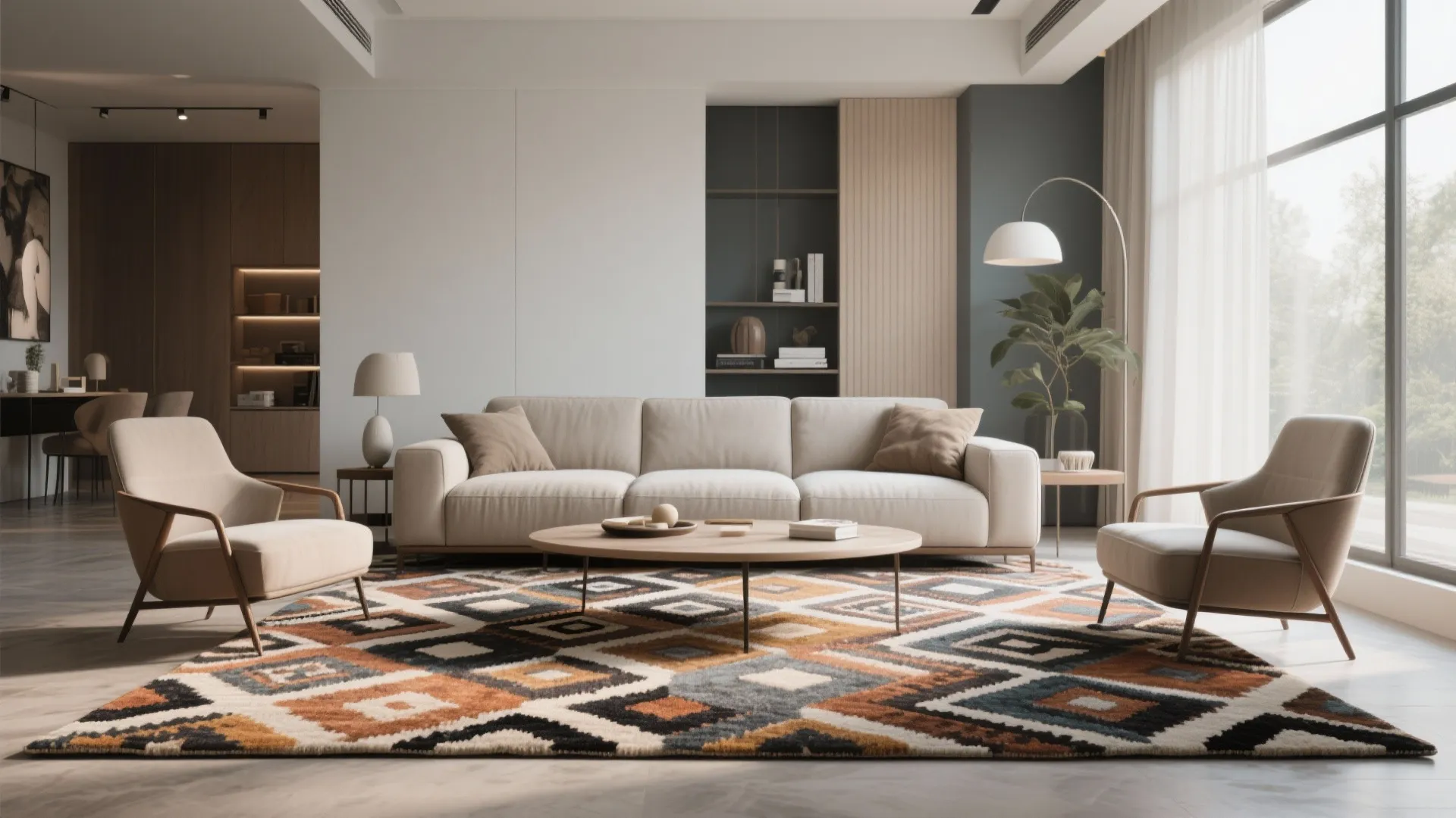 Statement Rug to Anchor the Space