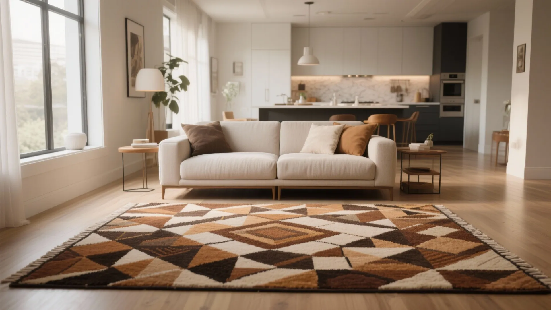 10. Statement Rug in Living Zone