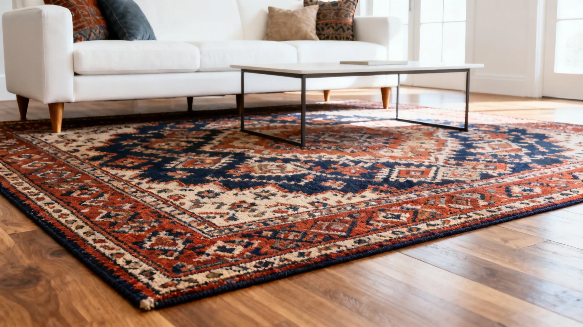 2. Anchor with a Statement Rug