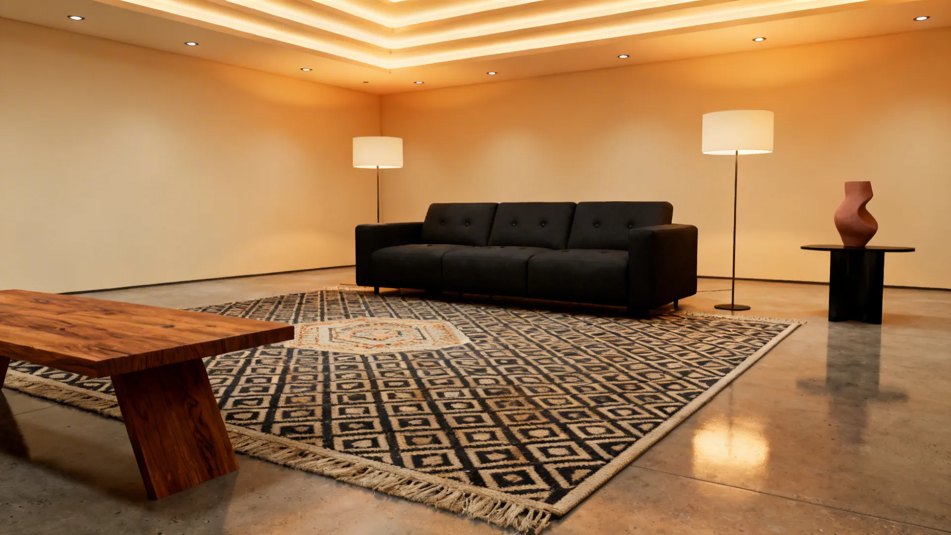 2. Anchor with a statement rug