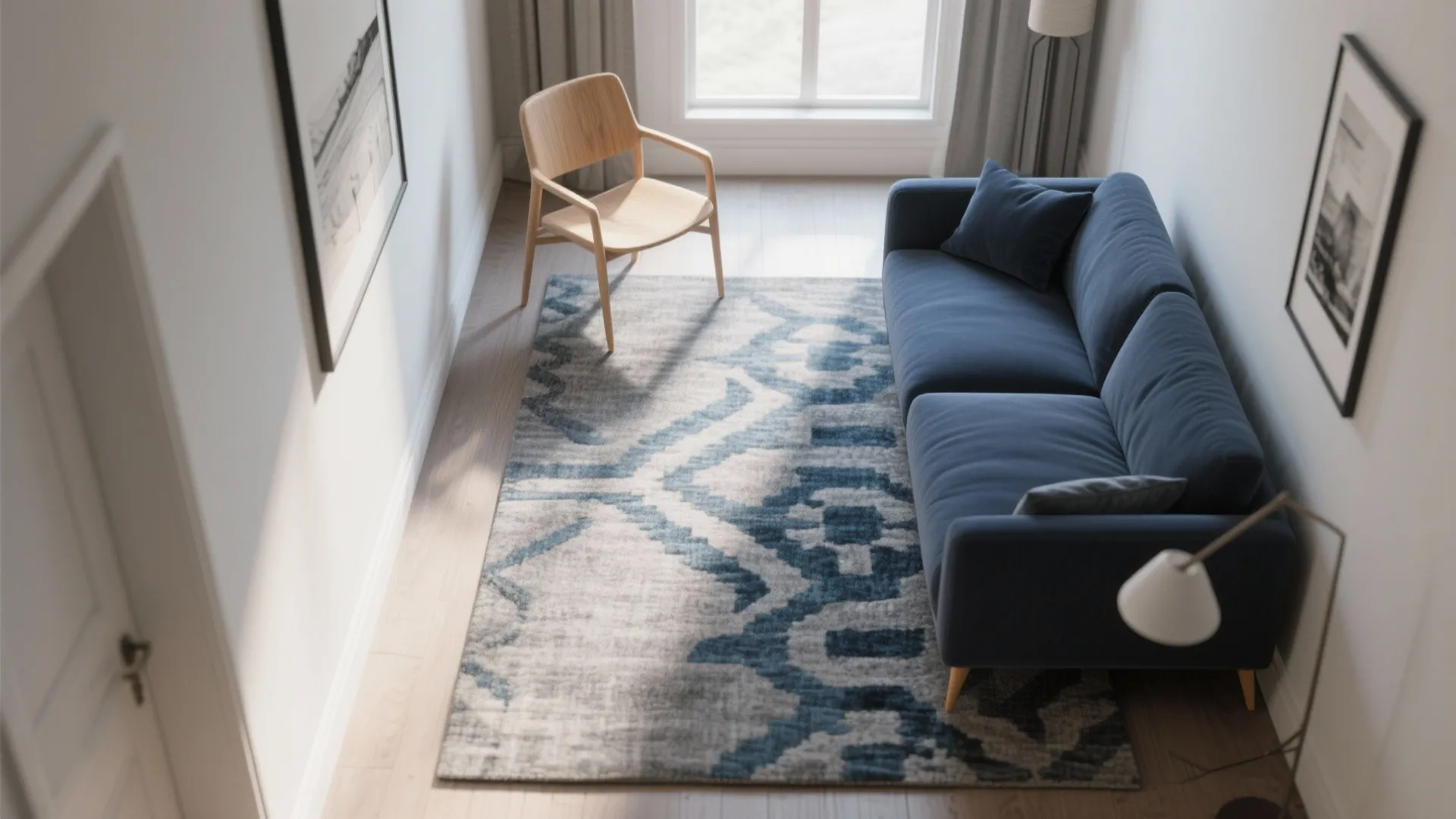 2. Anchoring with a statement rug