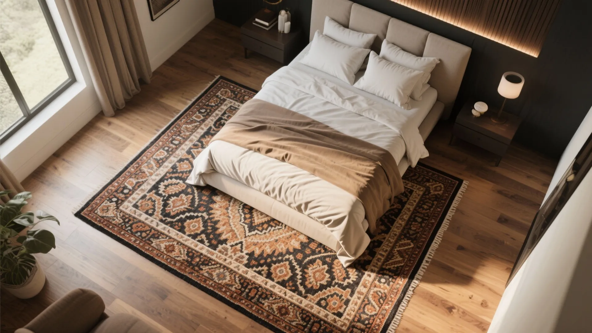 2. Use a Statement Rug