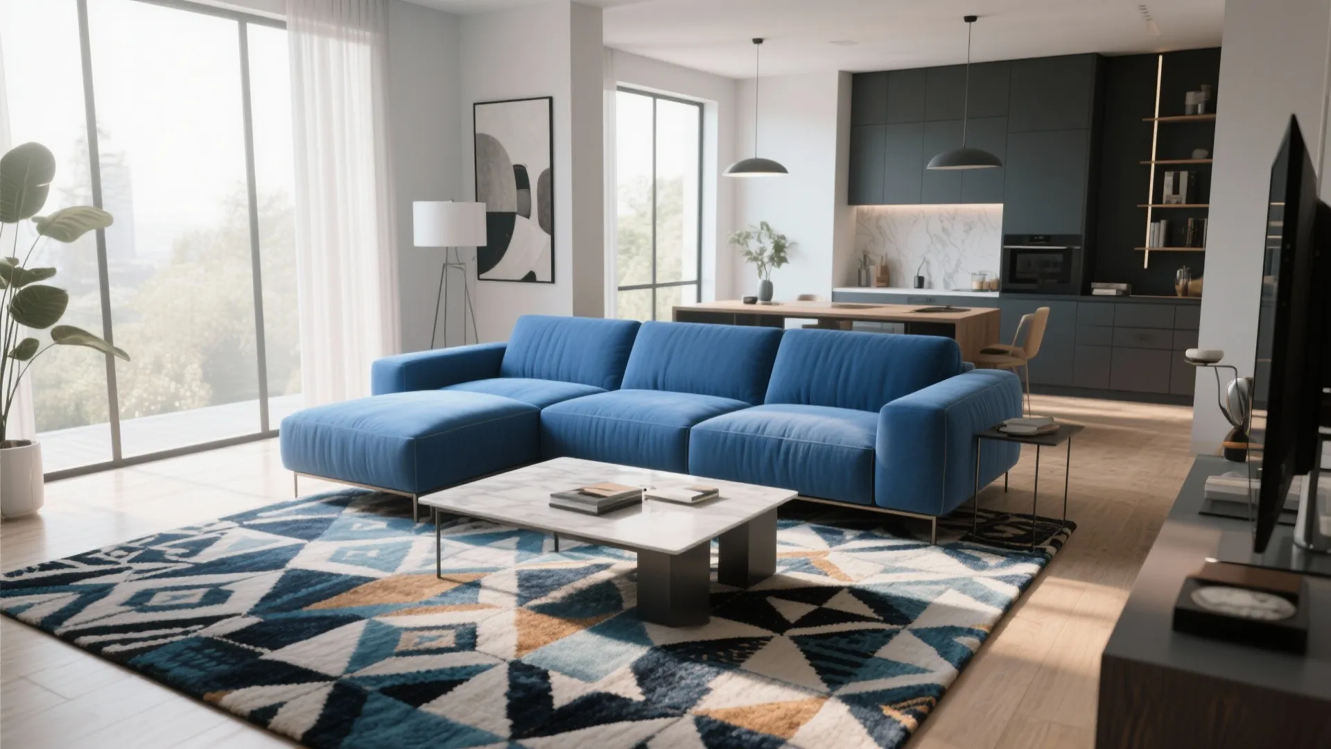 5. Statement Rug Underfoot