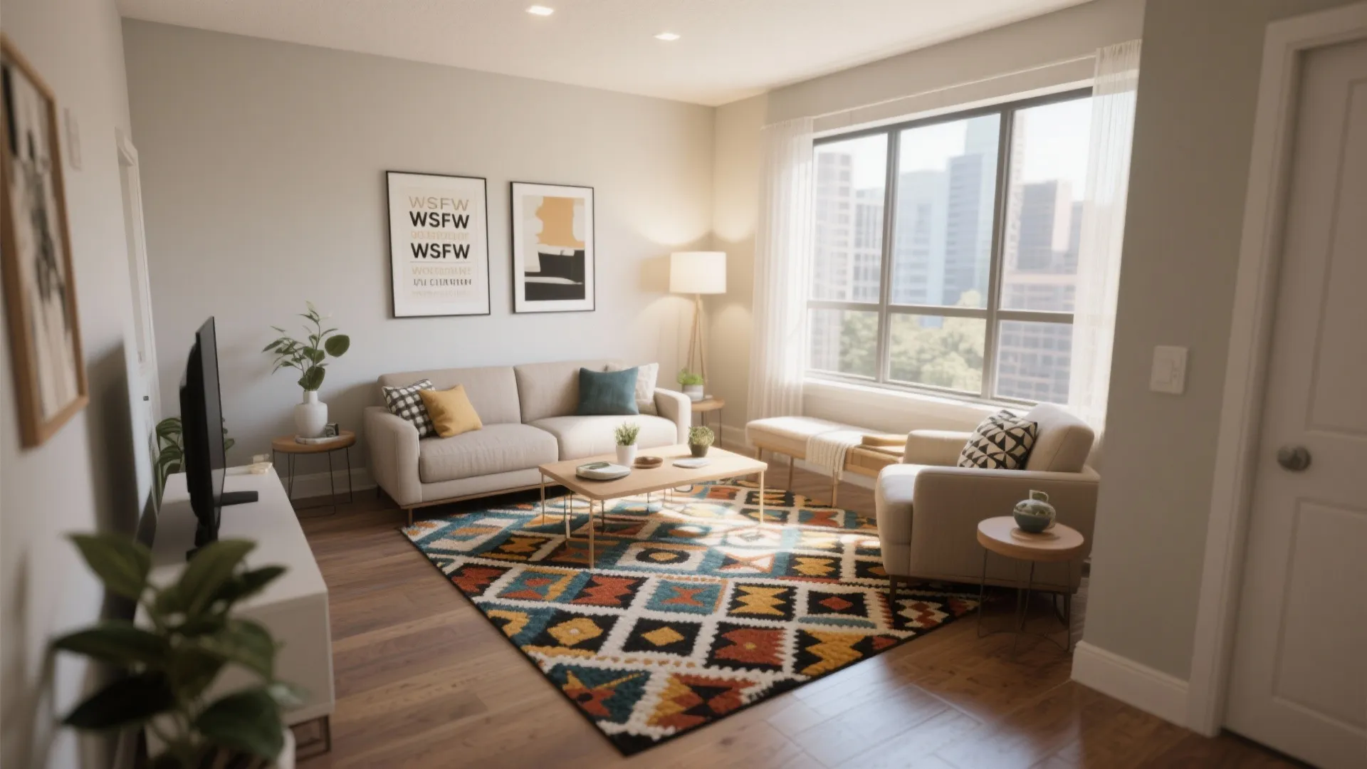 5. Statement Rug as a Focal Point