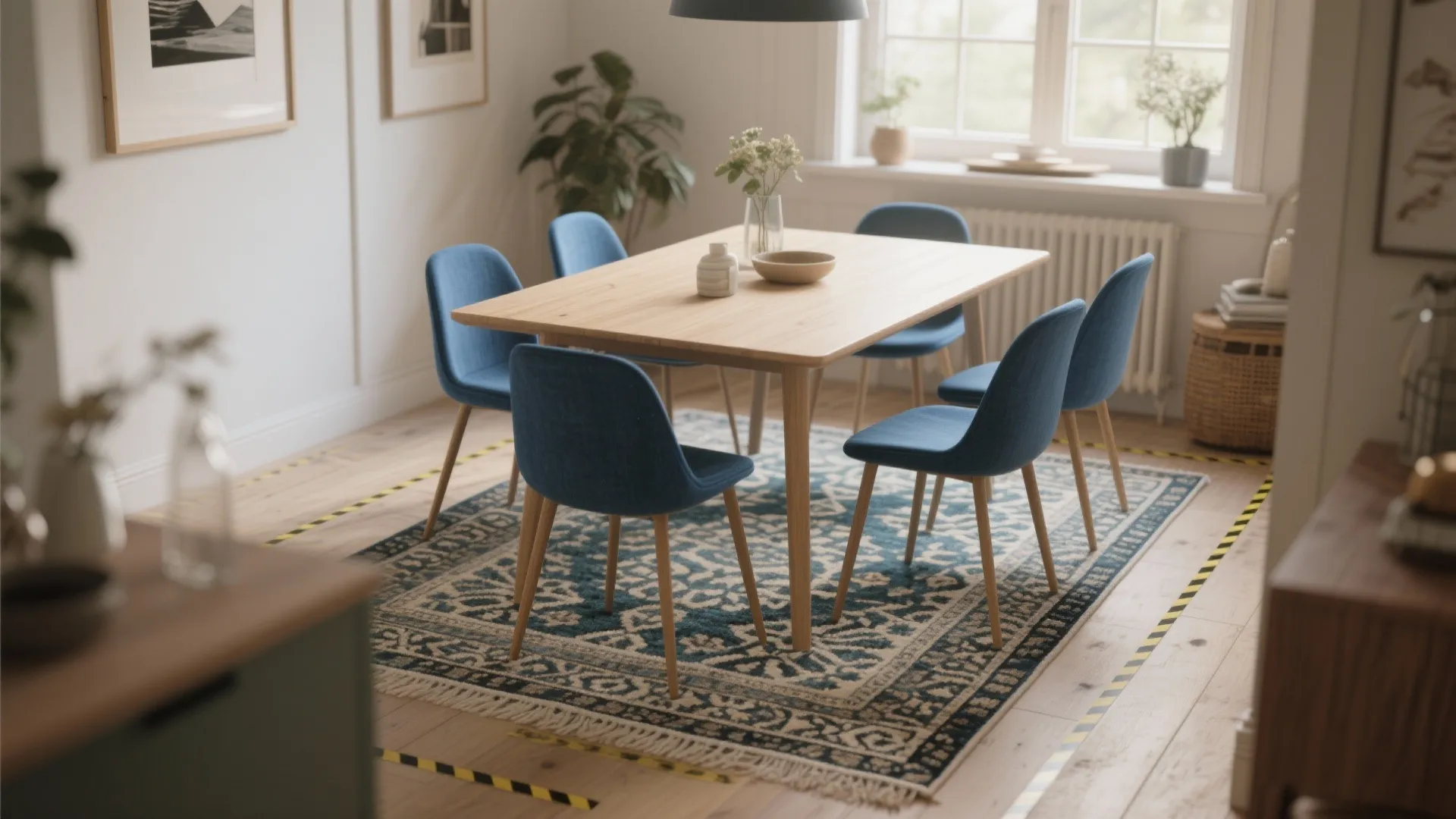 4. Anchor with a Statement Rug