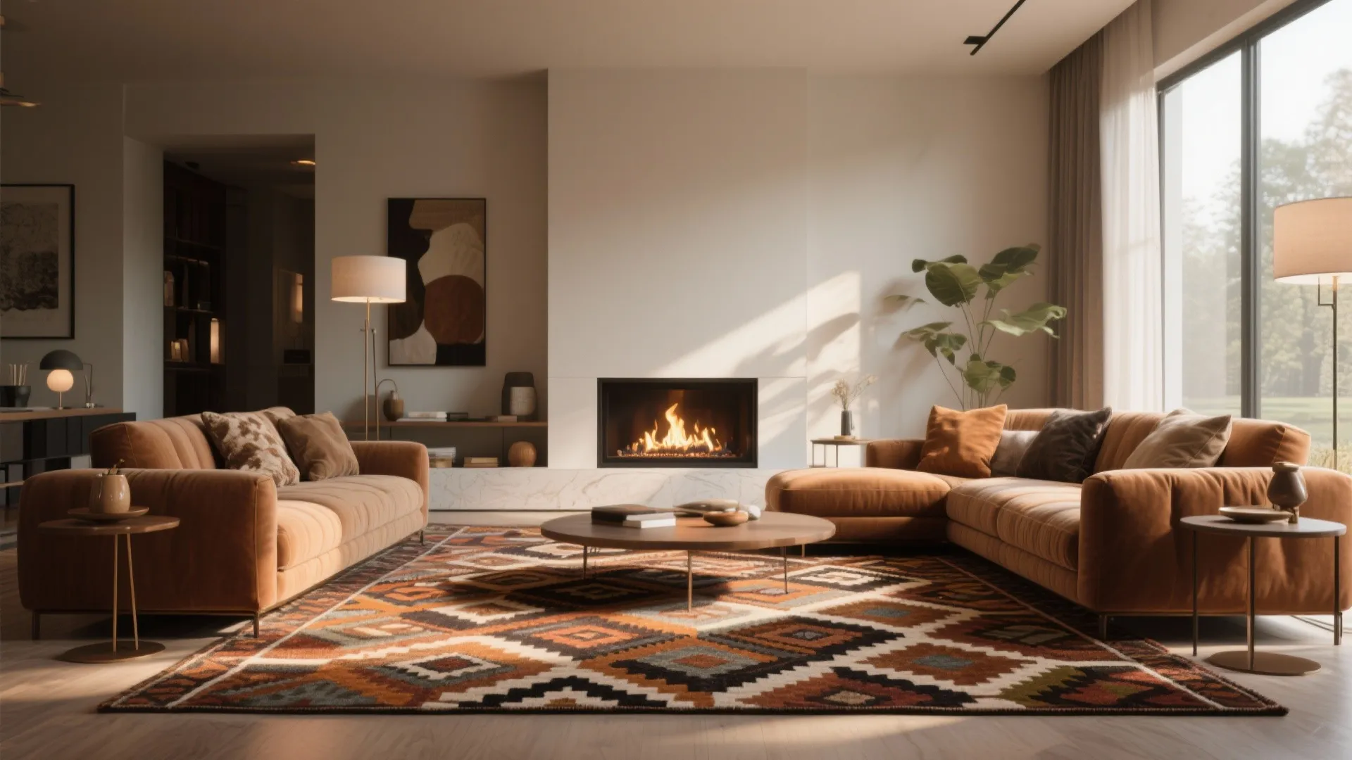 Statement Rug to Anchor the Space