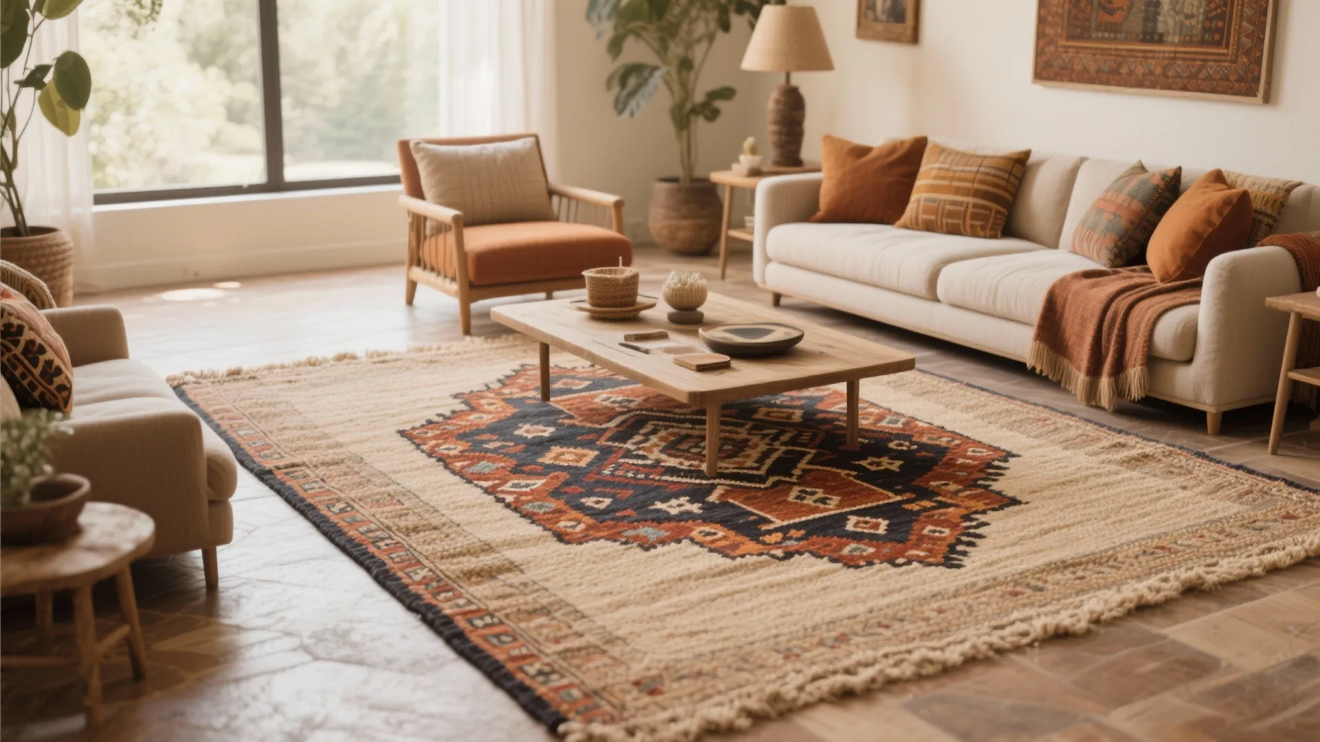 10. Statement Rug Layering