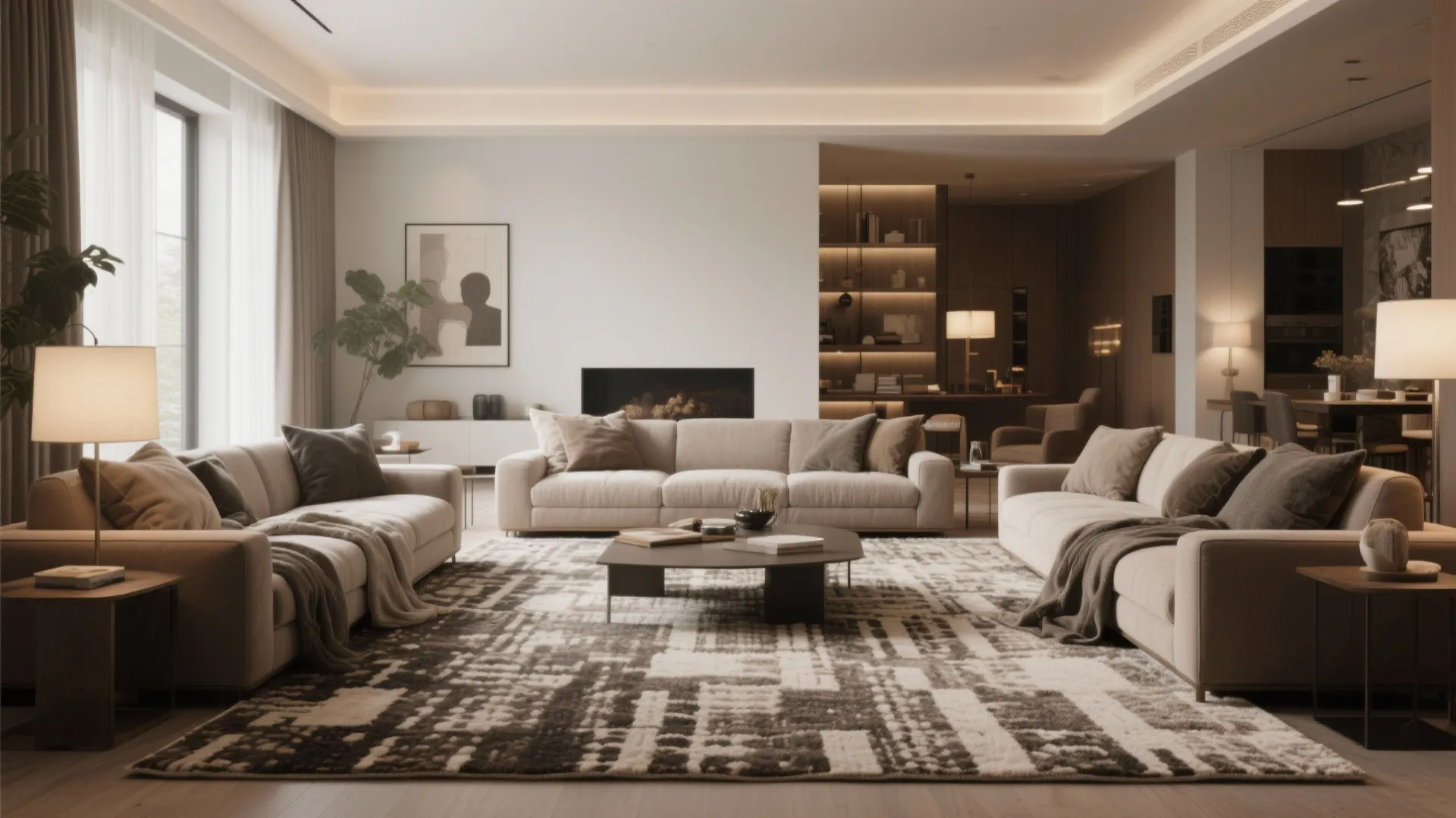 2. Anchoring with a Statement Rug