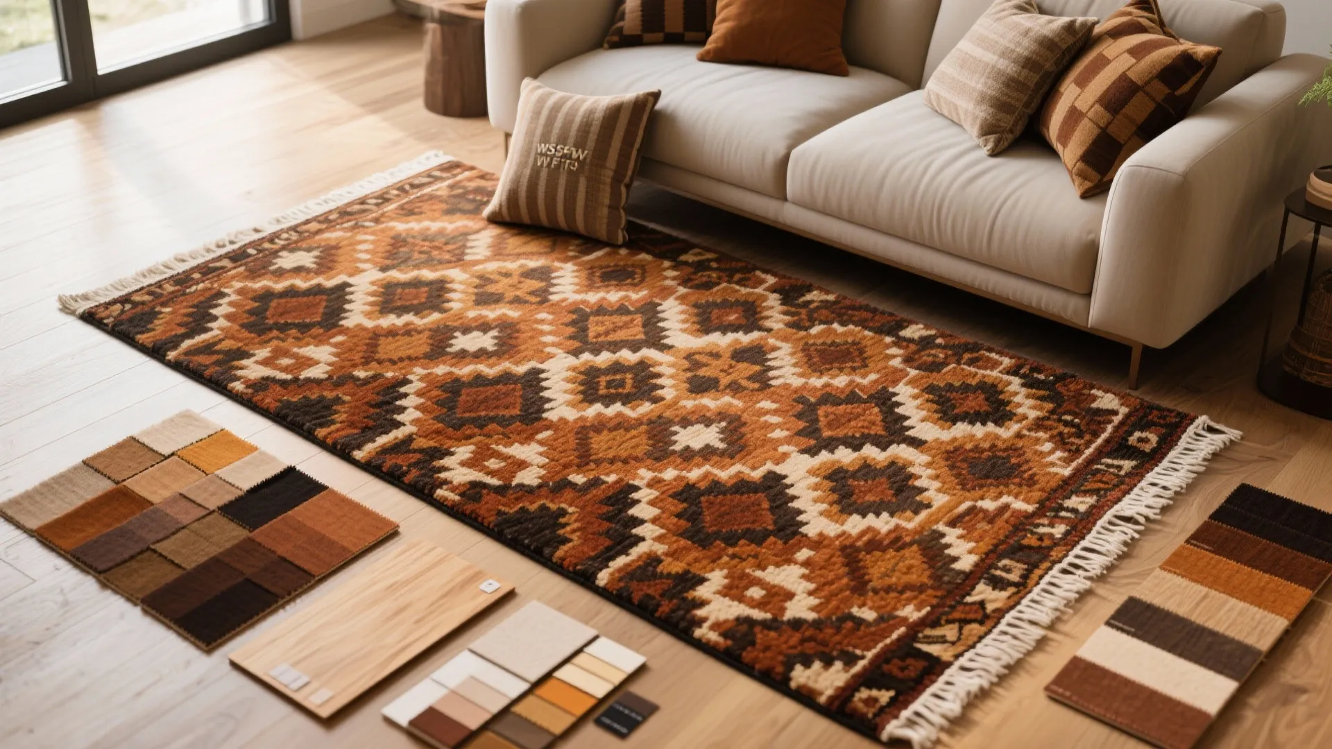 8. Statement Rug for Cohesion