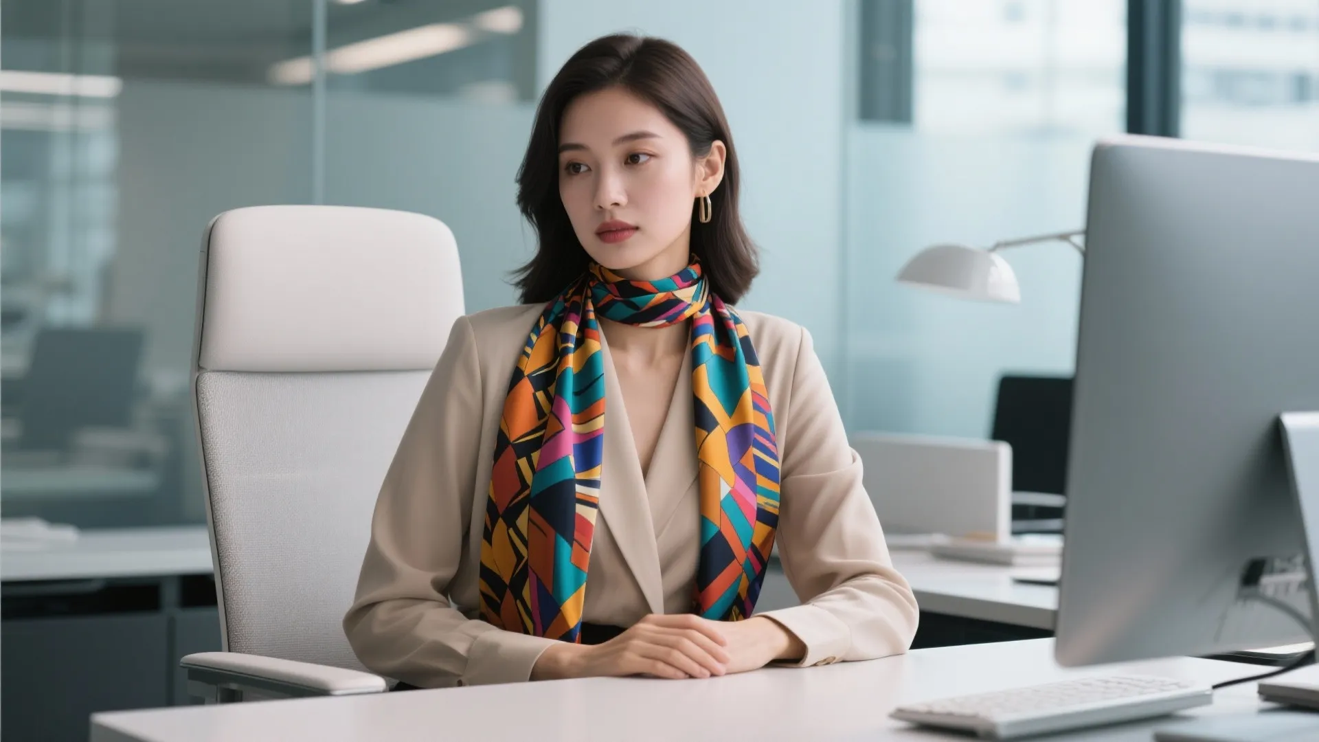 9. Statement Scarf with Basics