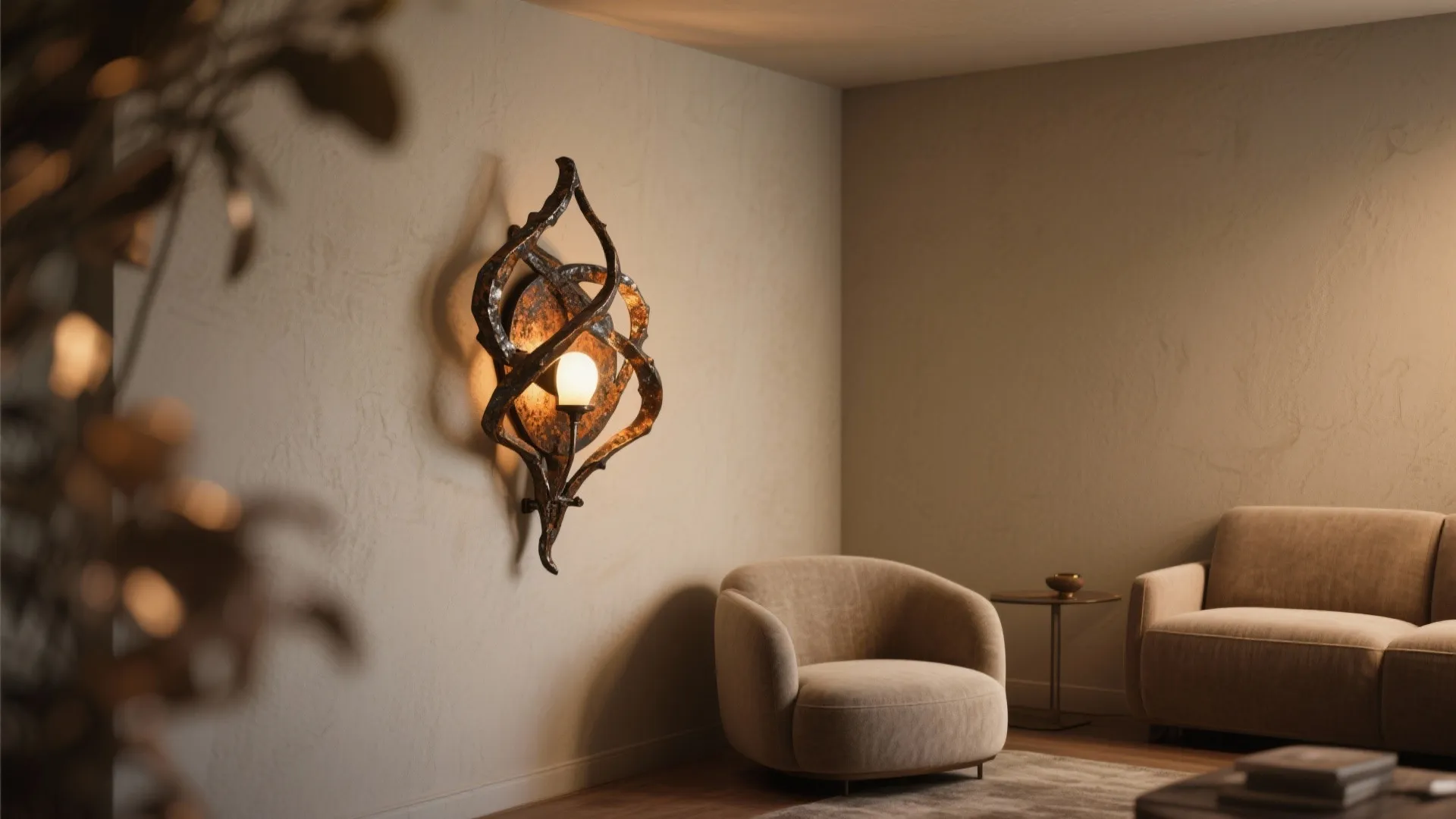 5. Statement decorative sconces as focal points
