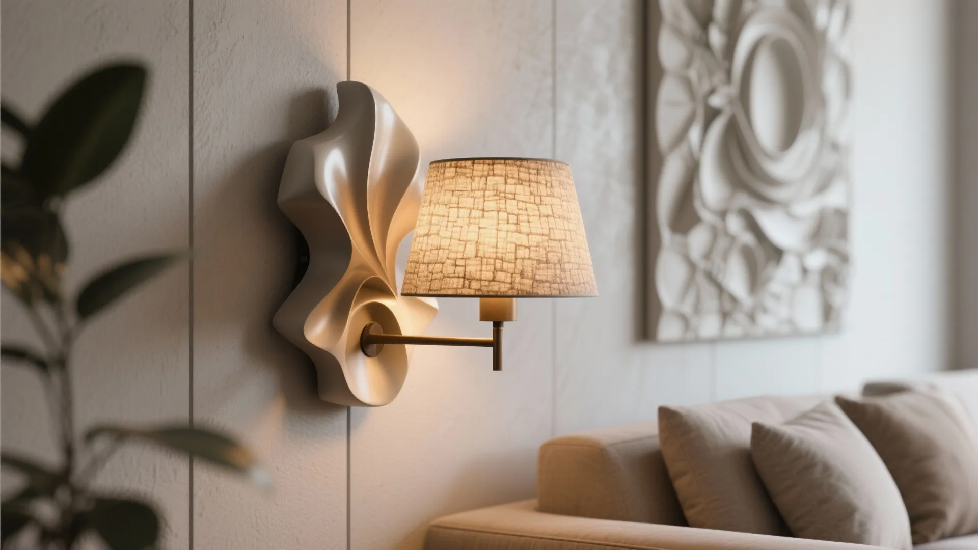 5. Statement shaded sconces as artwork