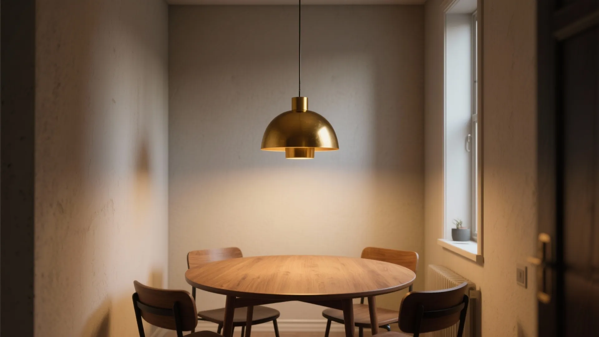 3. Statement single pendant for round tables