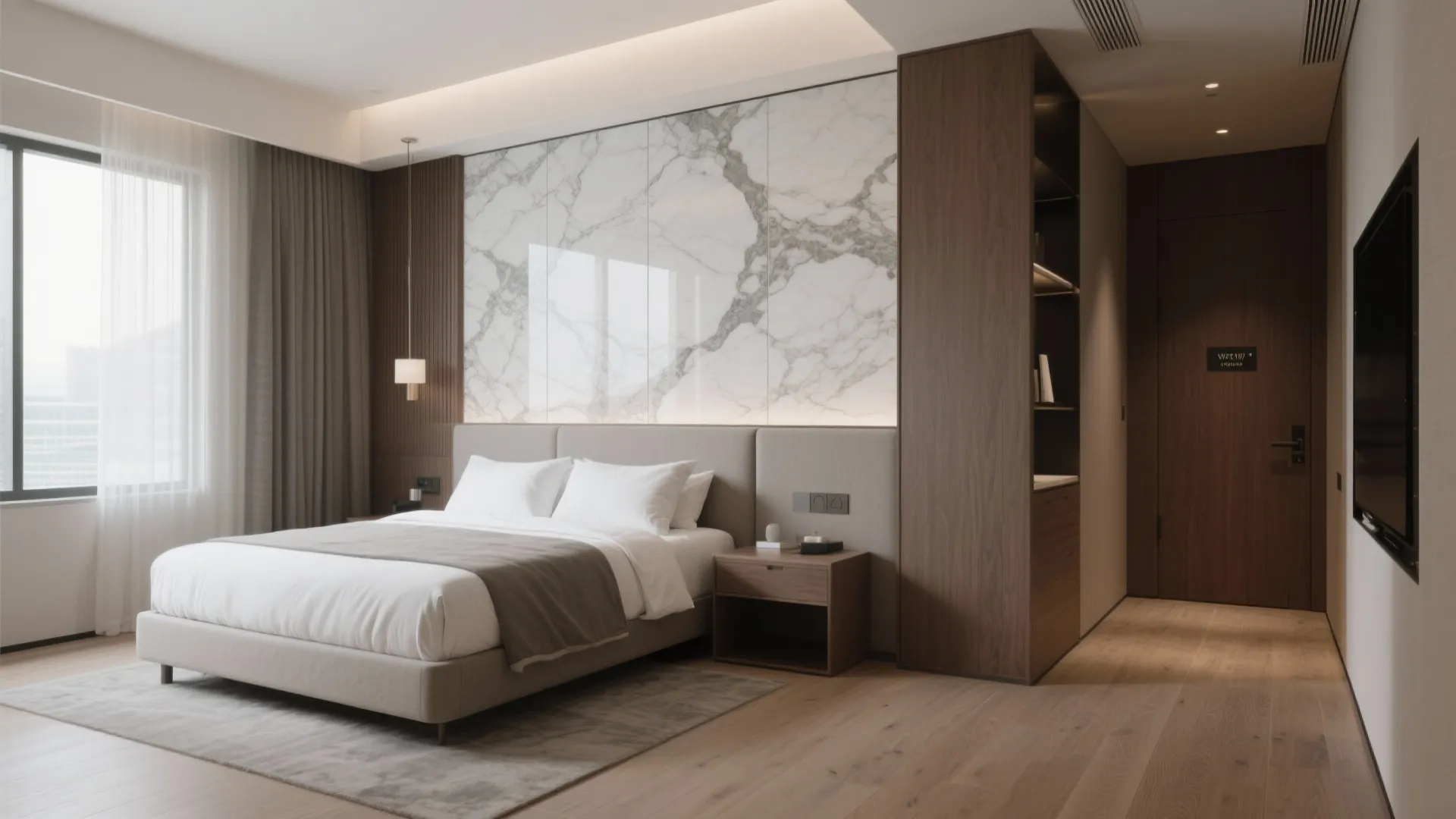 Statement Surfaces: Stone-Look Slabs and Seamless Floors