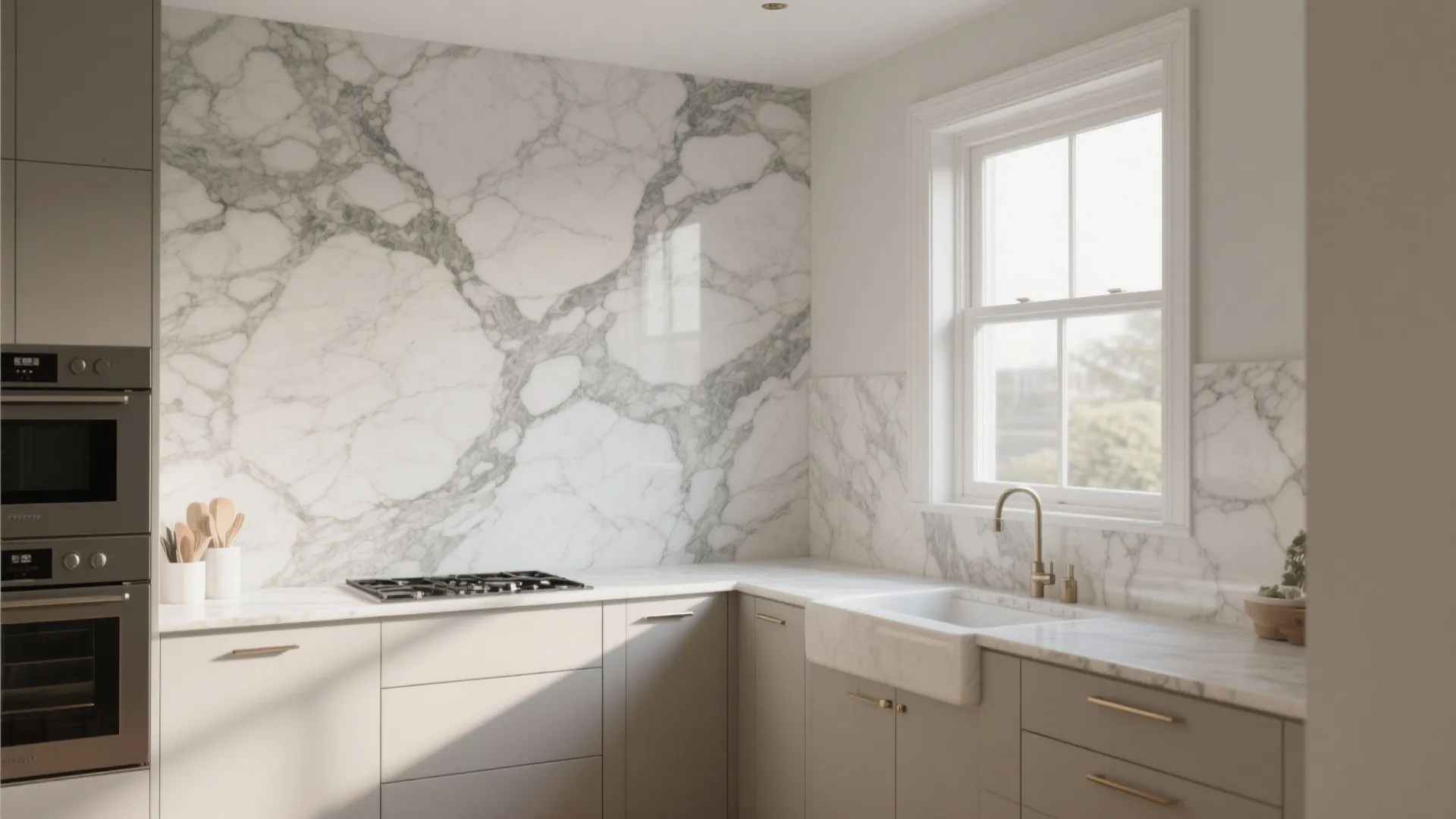 Statement Stone: Veined Marble and Ultra-Compact Surfaces
