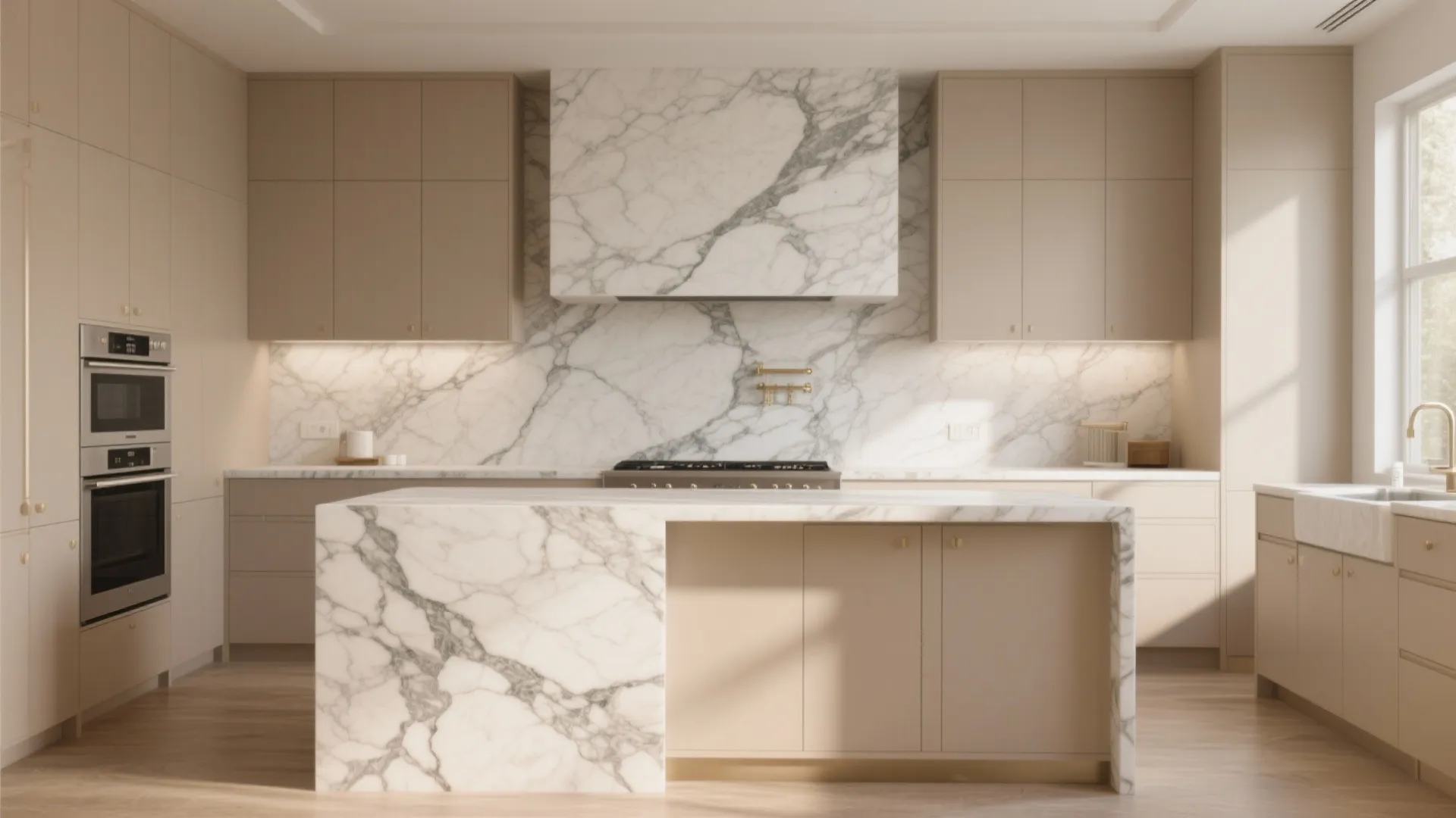 Statement Stone: Veined Marble or Sintered Slabs
