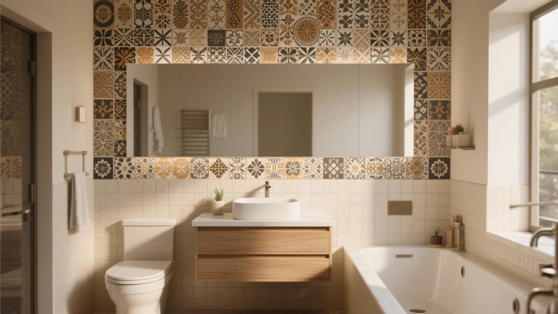 3. Use a Statement Tile as a Focal Point