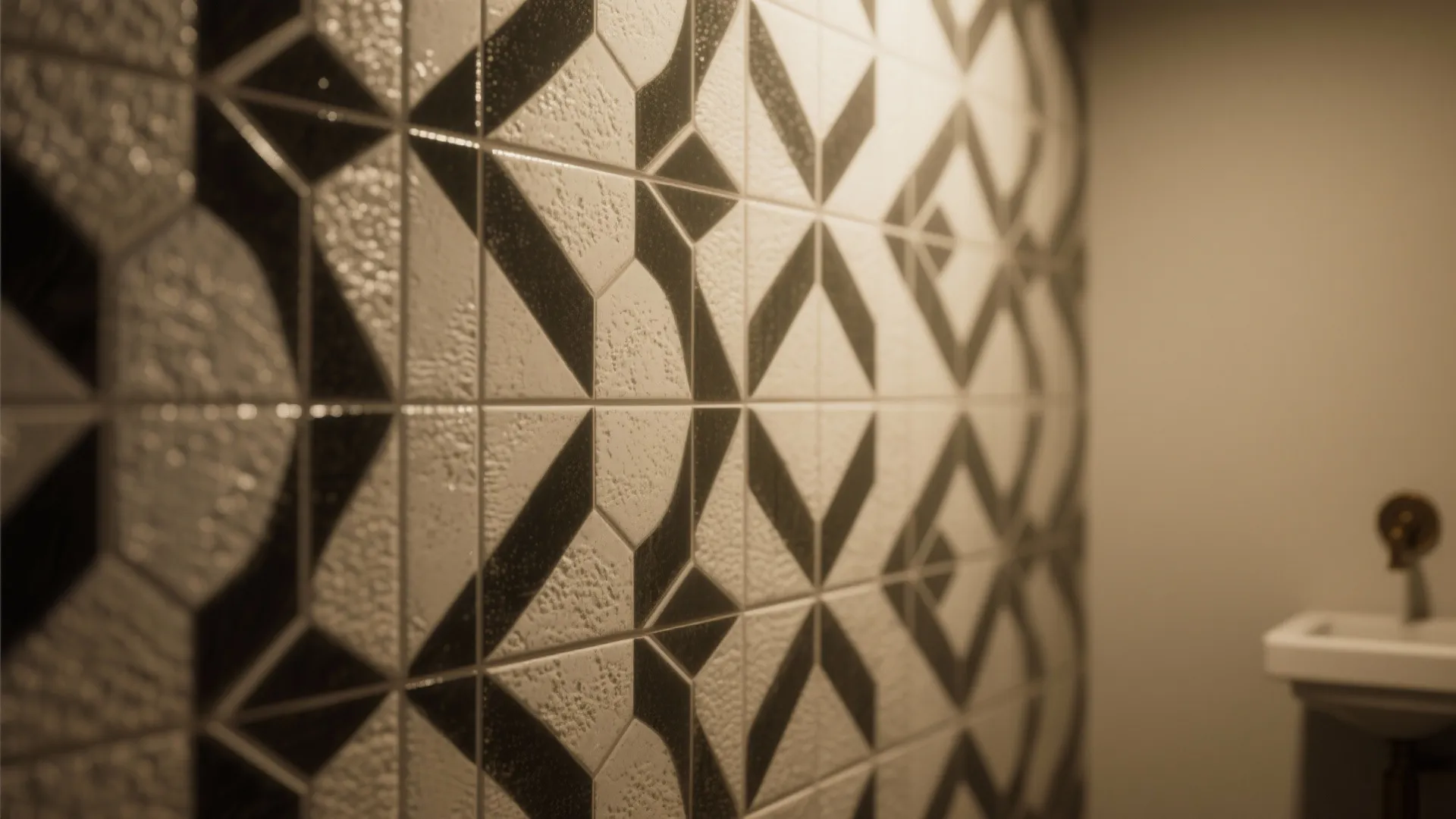 4. Make one surface the star: statement tile or wallpaper