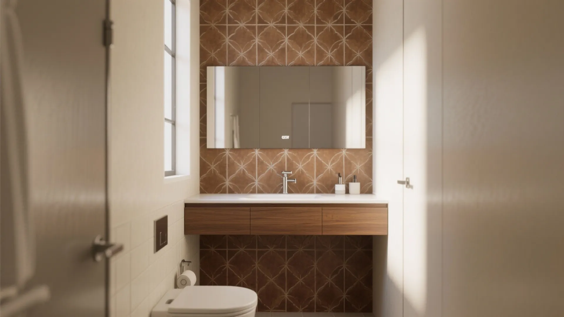 3. Statement Tile as a Feature Wall
