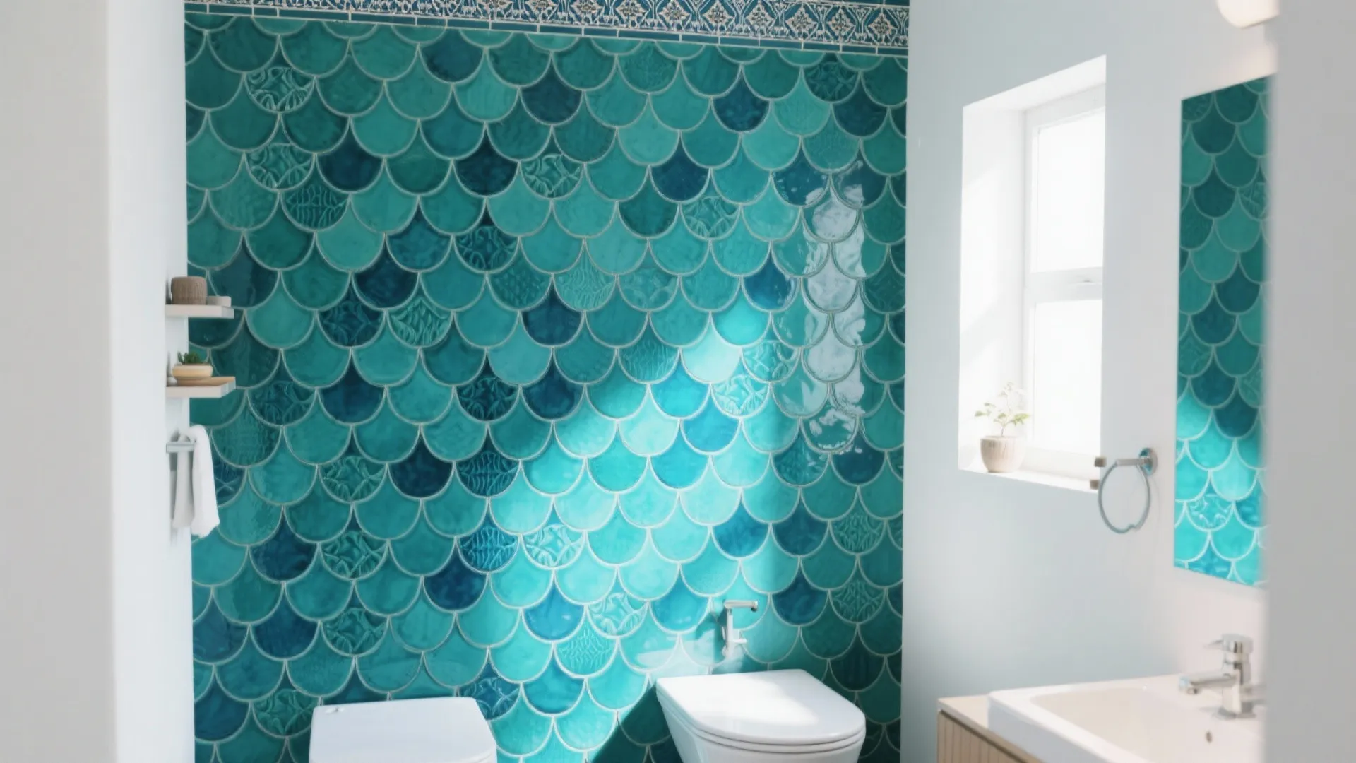 2. Statement Tile Walls