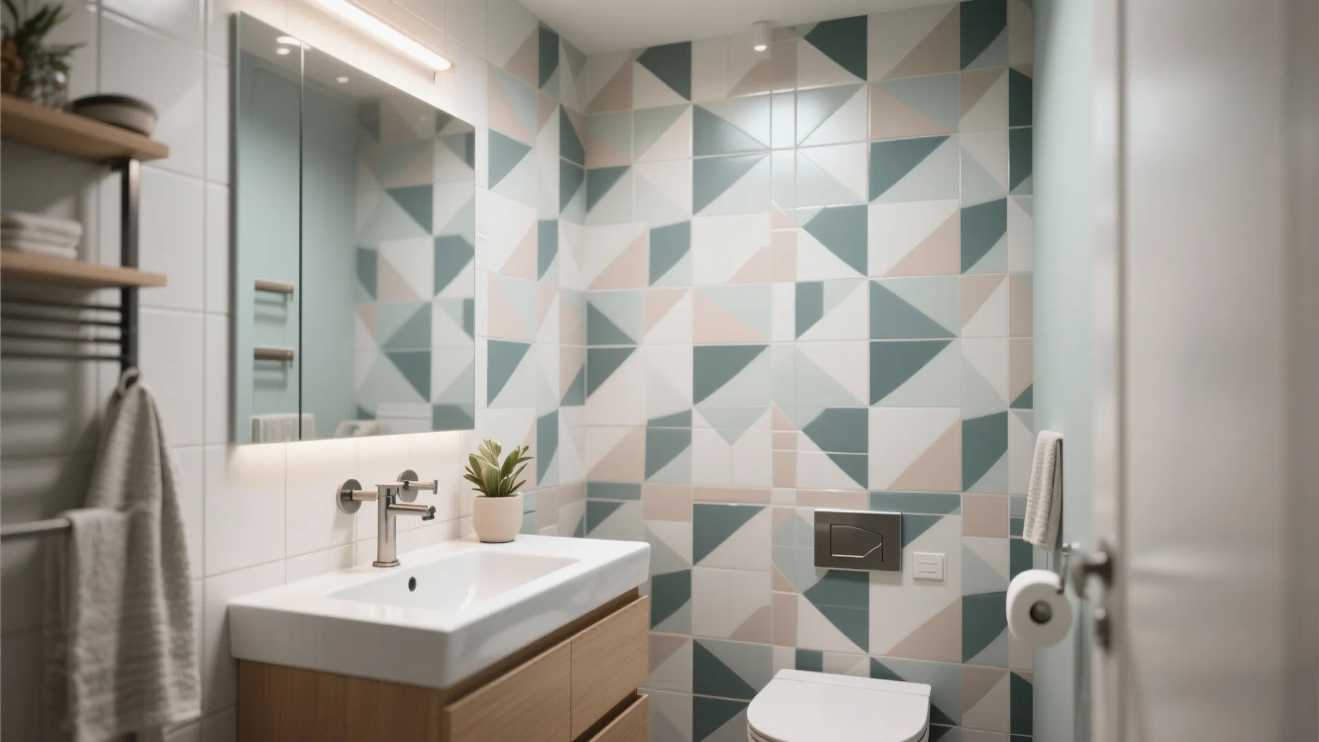 8. Statement Tile Wall