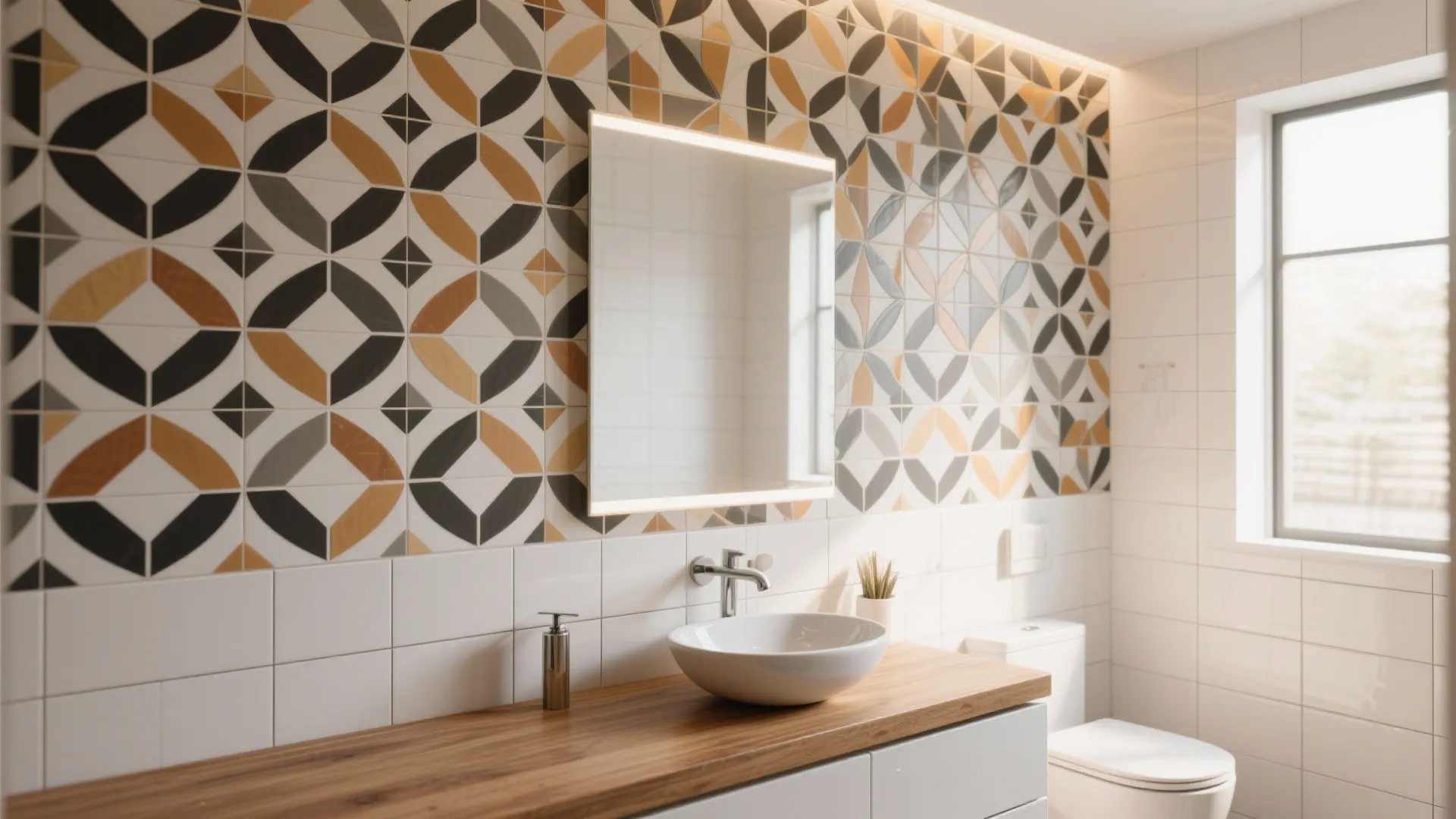 3. Statement Tile Wall