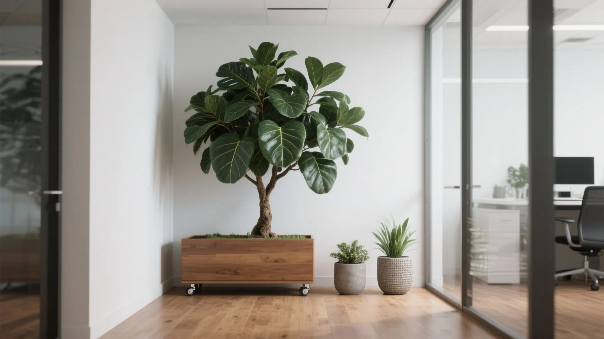 5. Statement Potted Trees and Planter Groupings