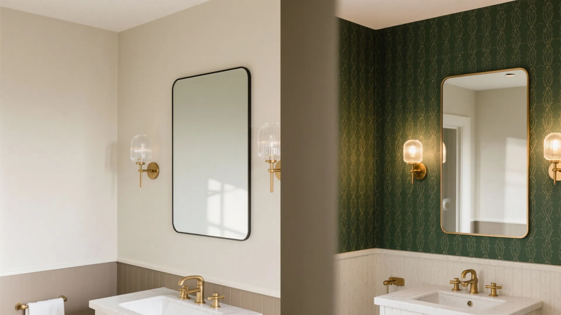 Statement wall with paint or wallpaper