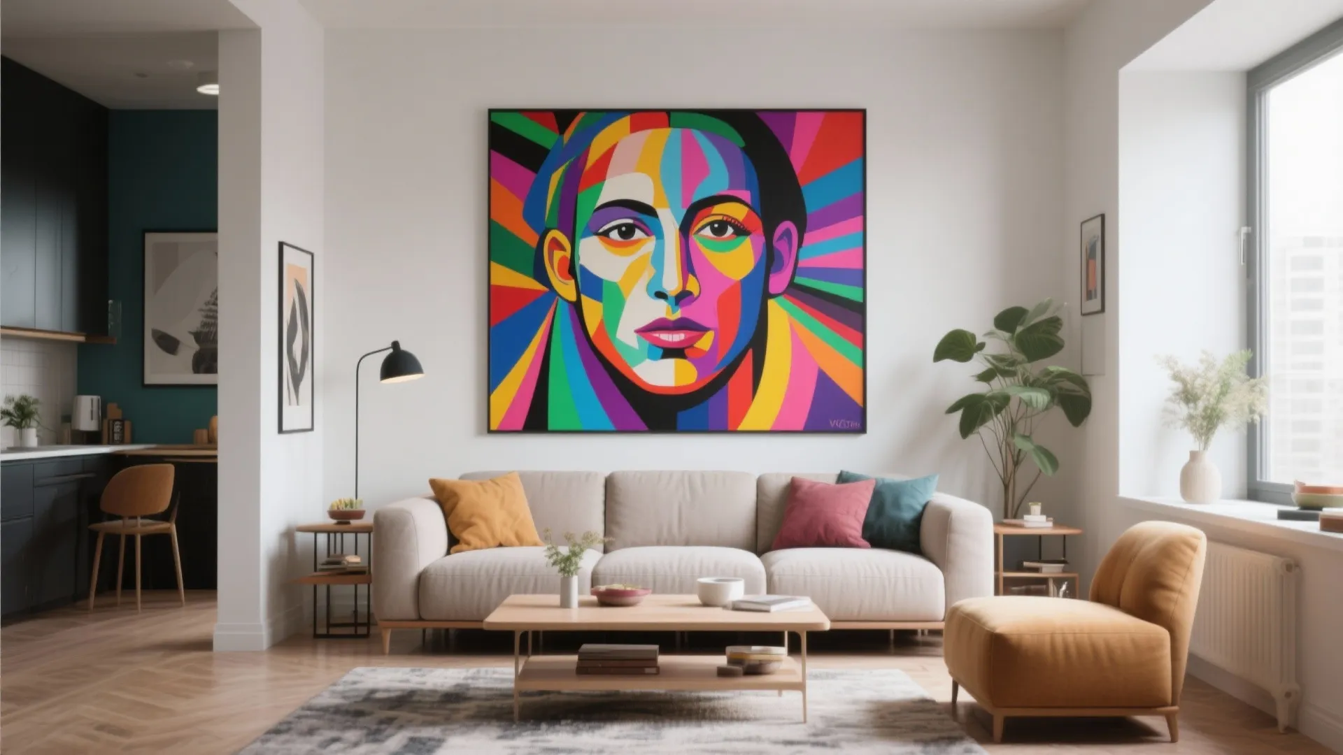 9. Statement wall art to inject personality