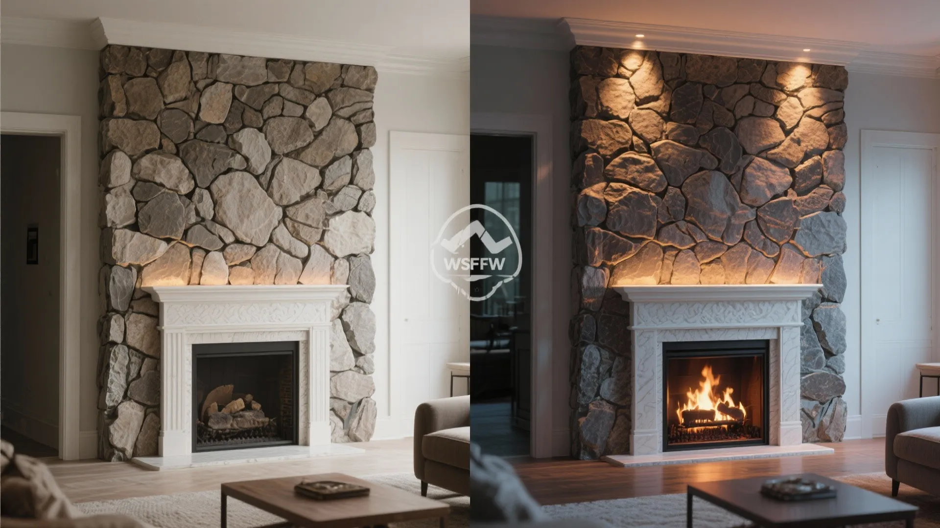 5. Adding a Statement Wall Behind the Fireplace