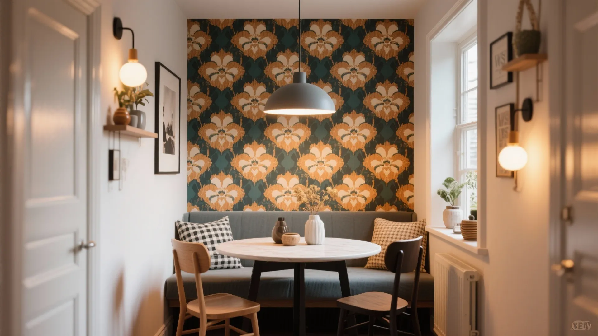 7. Statement Wall in Dining Area